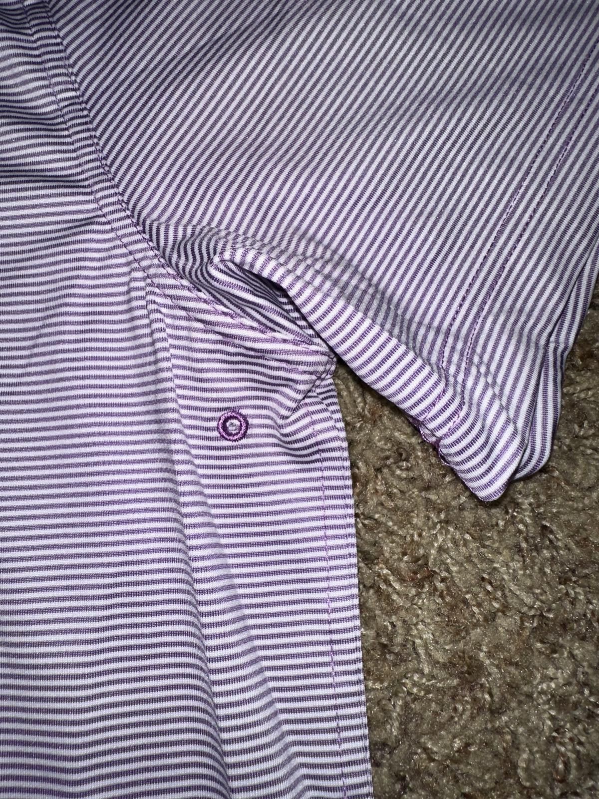 Nike Nike Dri-FIT Player Plum/White Striped Golf Polo Shirt Size US XXL / EU 58 / 5 - 6 Thumbnail