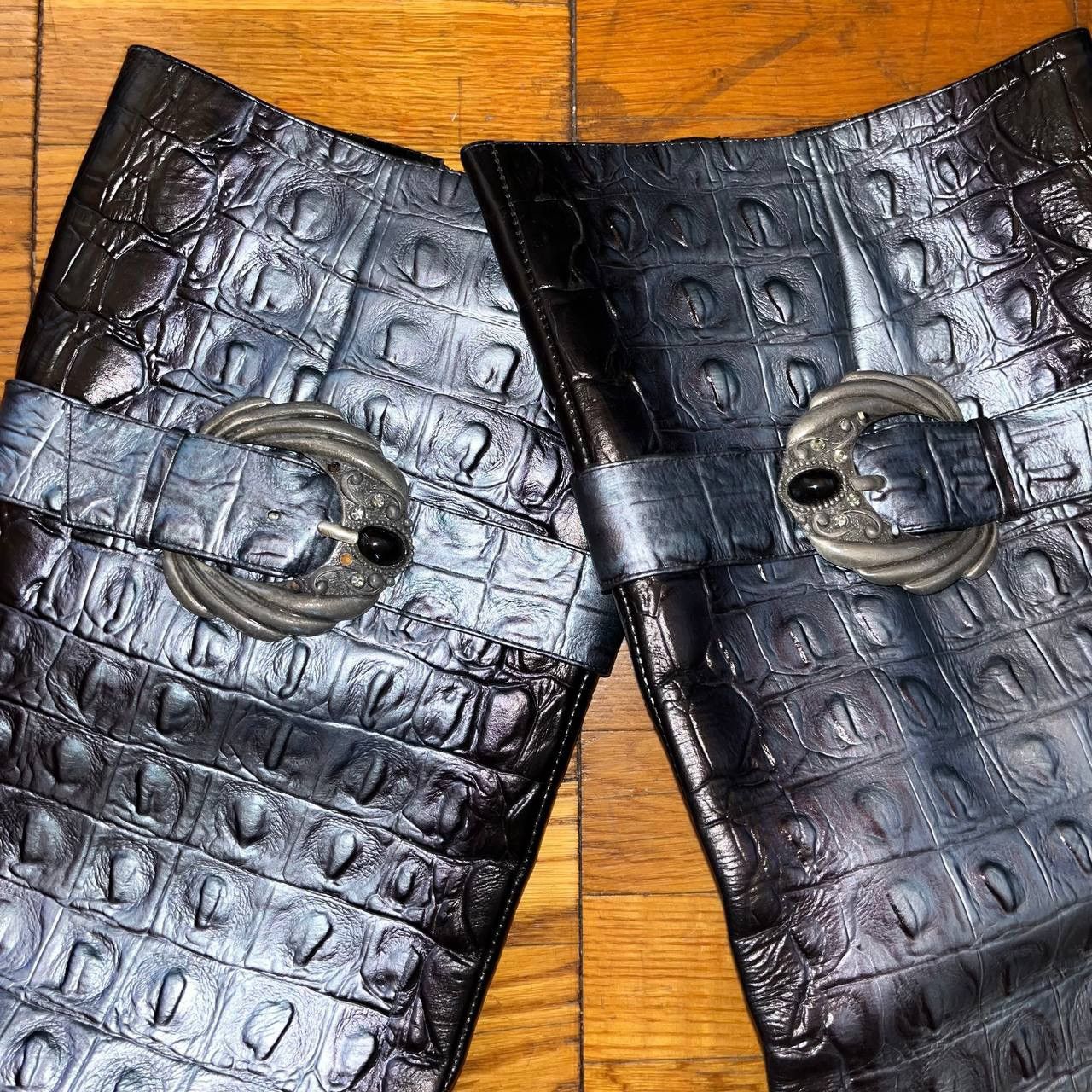 Roberto Cavalli alligator leather y2k boots el Dantes gaultier vintage 200 Size US 10 / IT 40 - 4 Thumbnail