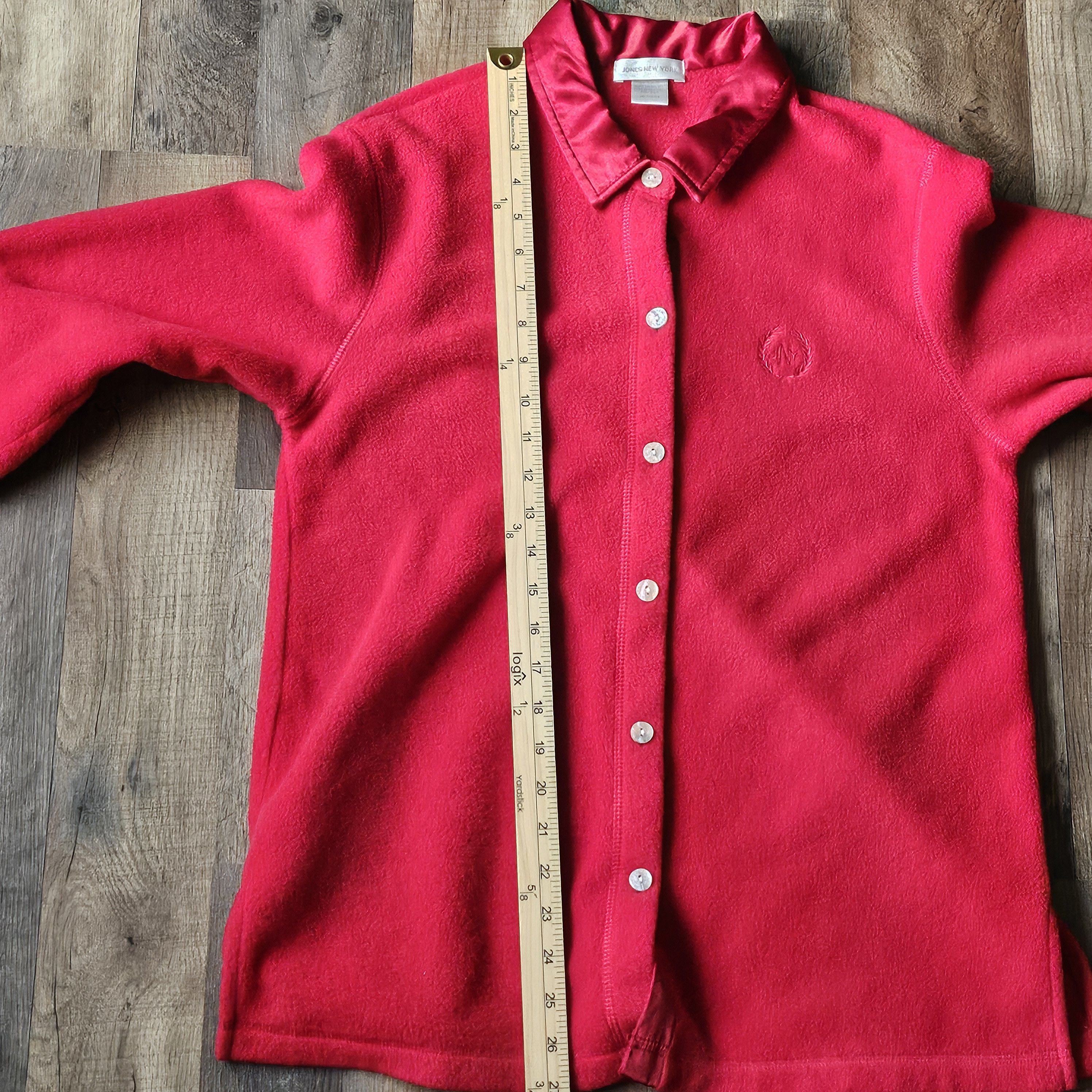 Jones New York × Vintage Vtg Jones New York Sport Women Fleece Button Down Shirt Size M / US 6-8 / IT 42-44 - 7 Thumbnail