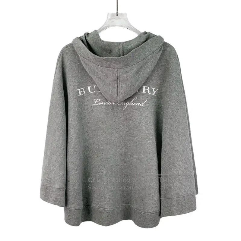 Burberry Burberry Gray Cotton Women's Jacket. Size L / US 10 / IT 46 - 2 Thumbnail
