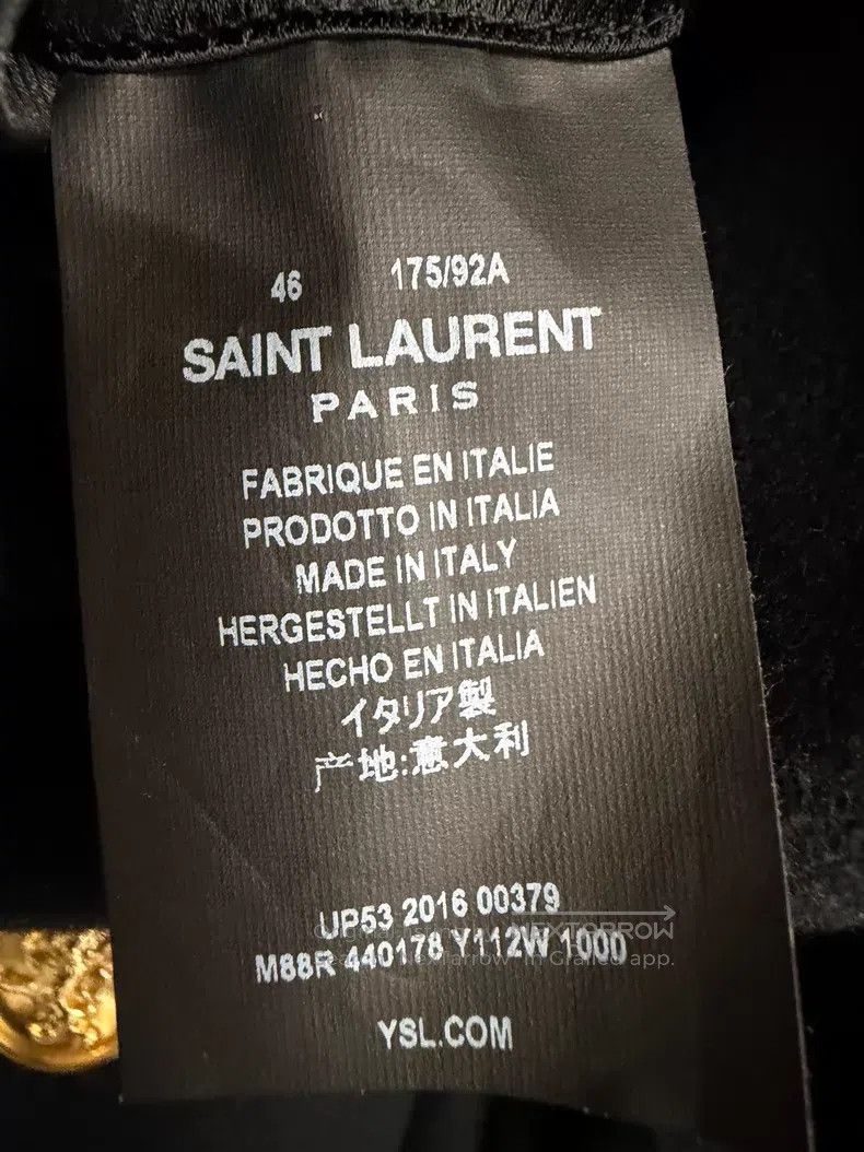Saint Laurent Paris Saint Laurent Paris Gold Button Coat i Size US L / EU 52-54 / 3 - 7 Thumbnail