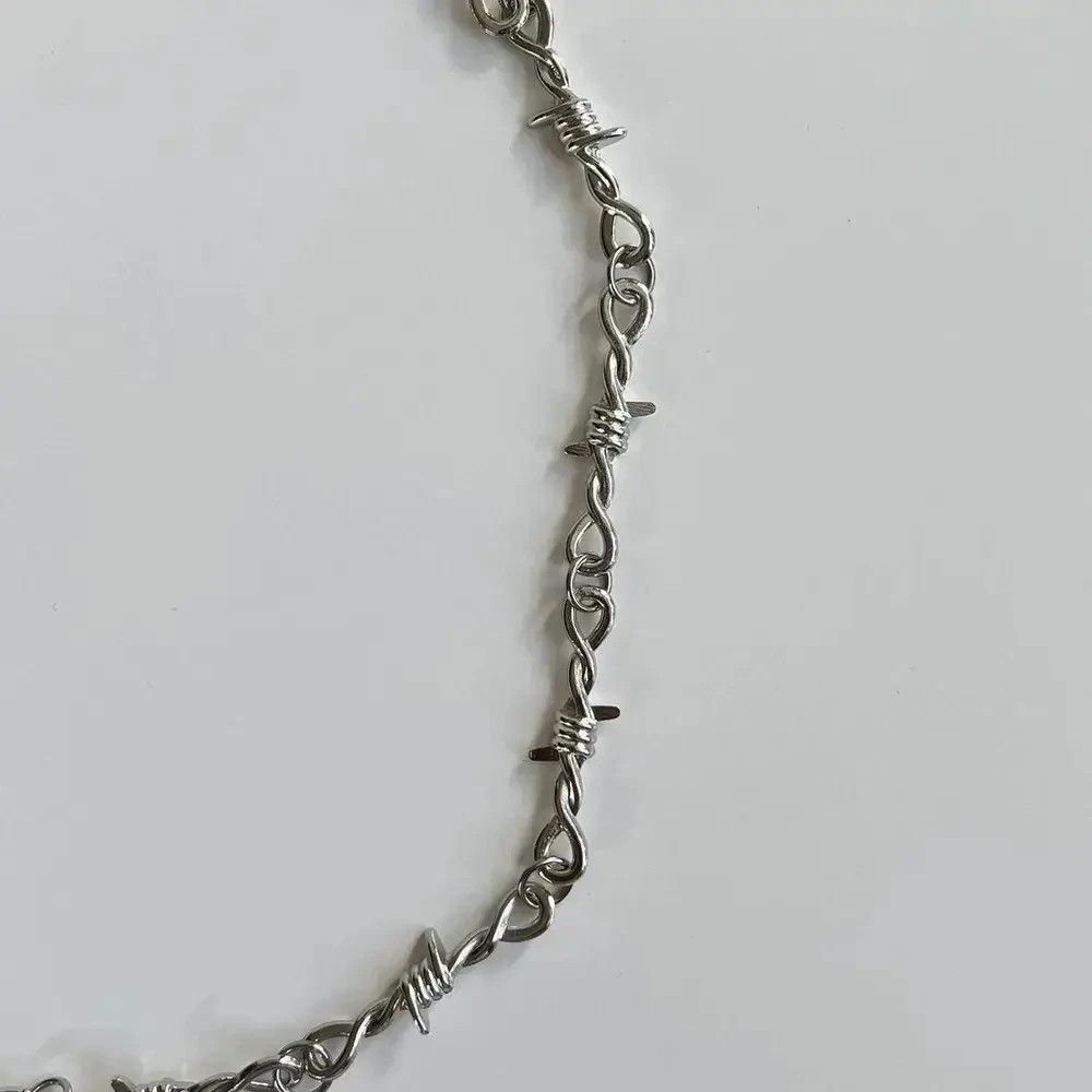 Jewelry Y2K Retro Style Barbwire Thorn Emo Chain Necklace Size ONE SIZE - 3 Thumbnail