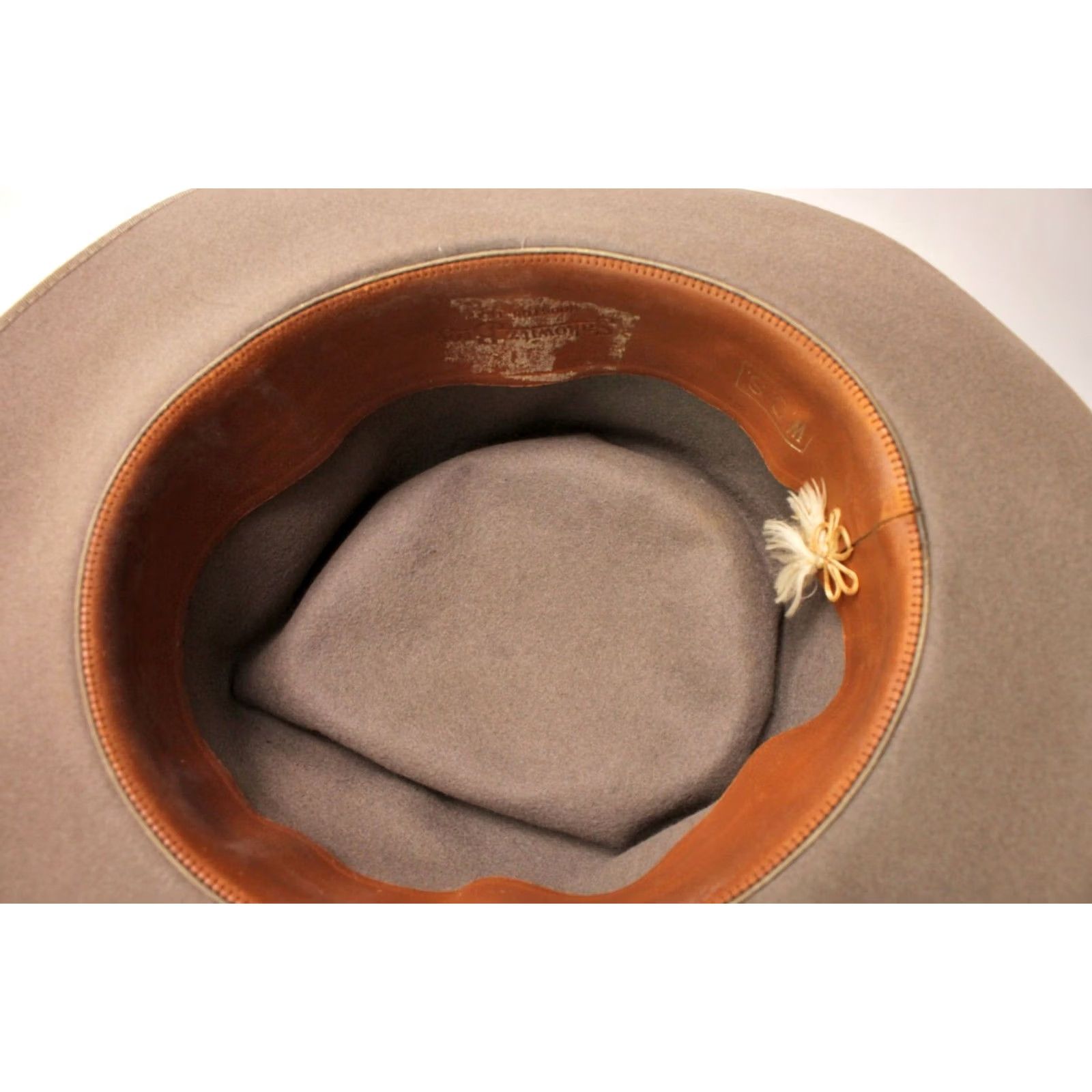 Vintage VINTAGE Dobbs Fedora Hat Men's 7 50s Grey Size ONE SIZE - 6 Thumbnail