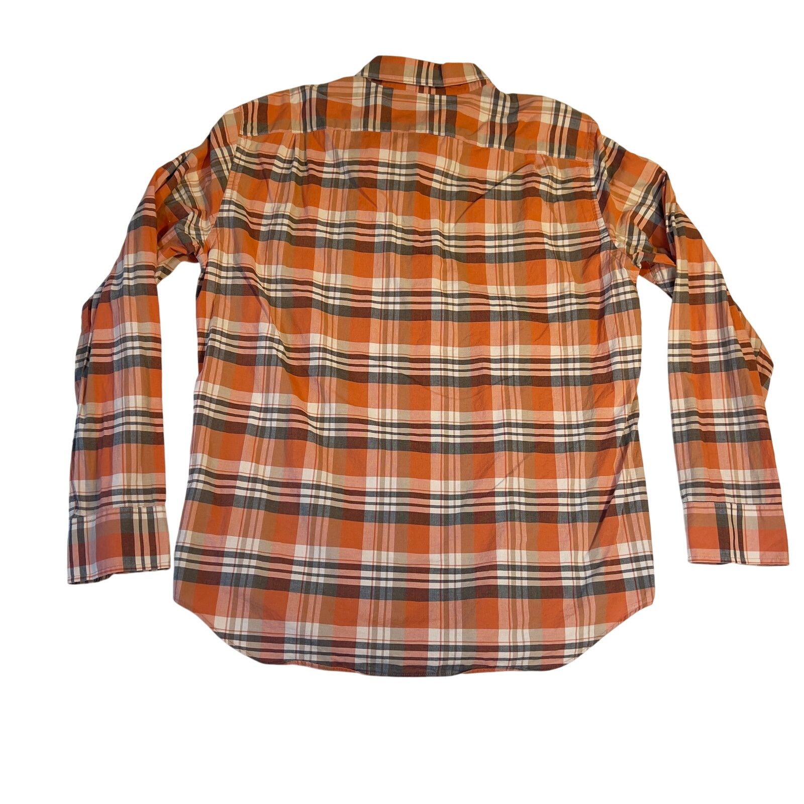 J.Crew J. Crew Factory Button Down Shirt Summer Plaid XL Orange Size US M / EU 48-50 / 2 - 3 Thumbnail