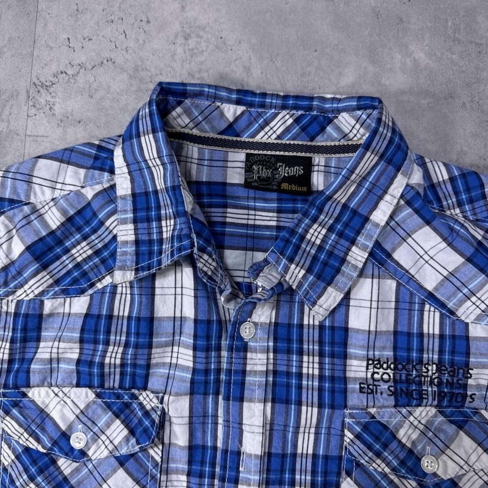 Other Y2K Paddock Jeans 00s Blue Button Up Ahirt Size US M / EU 48-50 / 2 - 6 Thumbnail