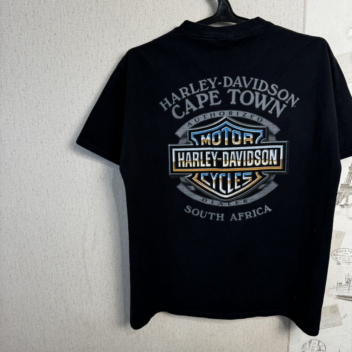Harley Davidson × Vintage Vintage Harley Davidson T shirt Eagle South Africa L Black Size US L / EU 52-54 / 3 - 16 Thumbnail