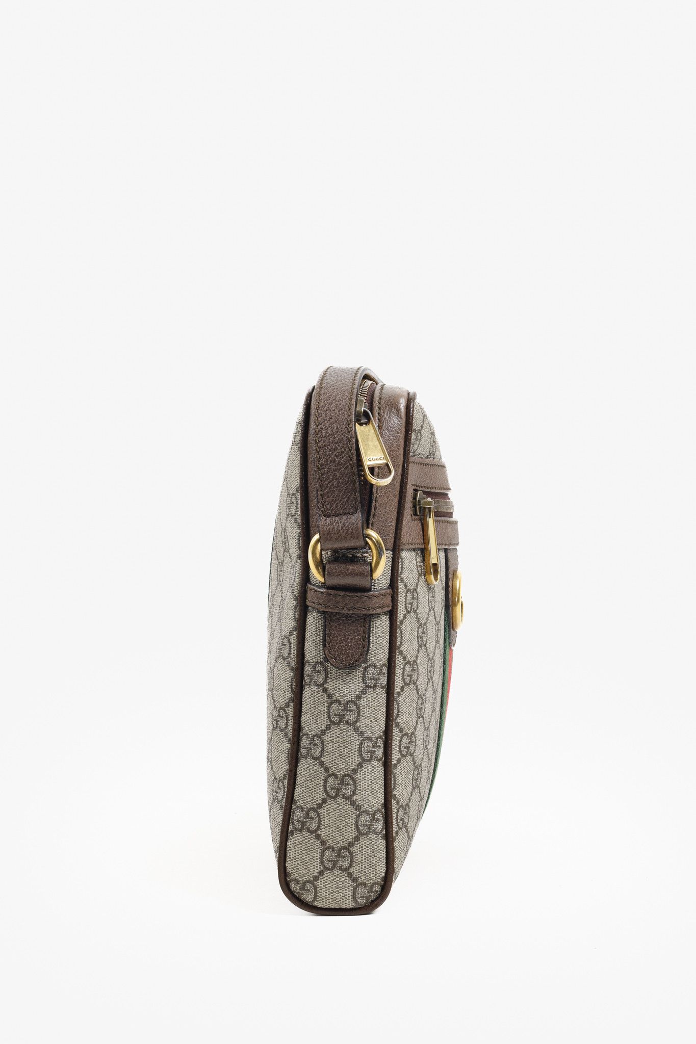 Gucci Gucci Monogram Ophidia Small Brown Crossbody Bag Size ONE SIZE - 3 Thumbnail
