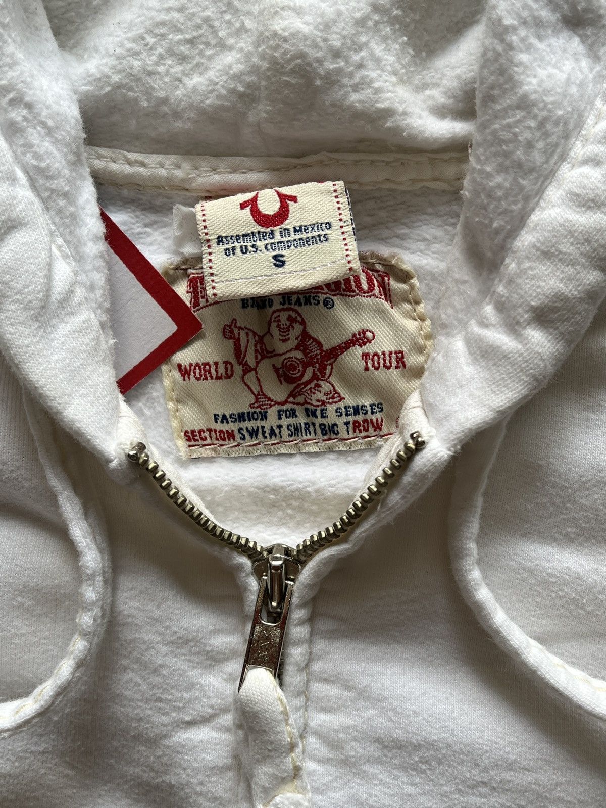 True Religion True Religion - Off white Zipper Hoodie Size S / US 4 / IT 40 - 5 Thumbnail