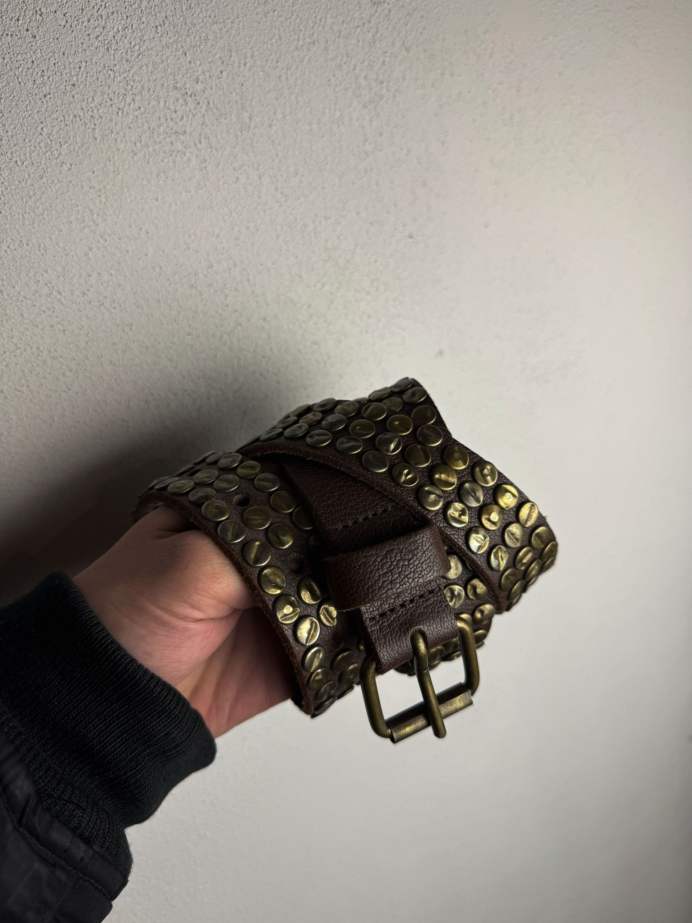 Hysteric Glamour Y2K Heavy Studded Leather Belt Punk Grunge Rockstar Size ONE SIZE - 7 Thumbnail