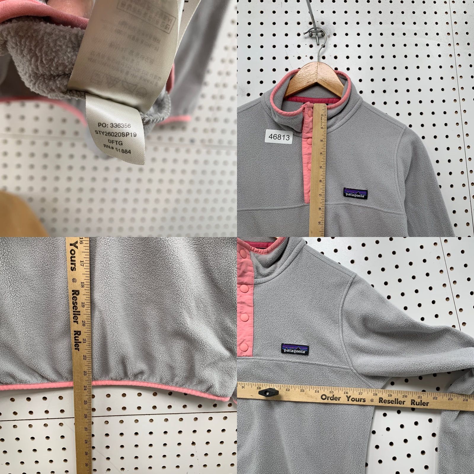 Patagonia Patagonia Women's Fleece Pullover Snap T Micro D Synchilla Jacket Gray Pink Small Slim Fit Version? Size S / US 4 / IT 40 - 8 Thumbnail