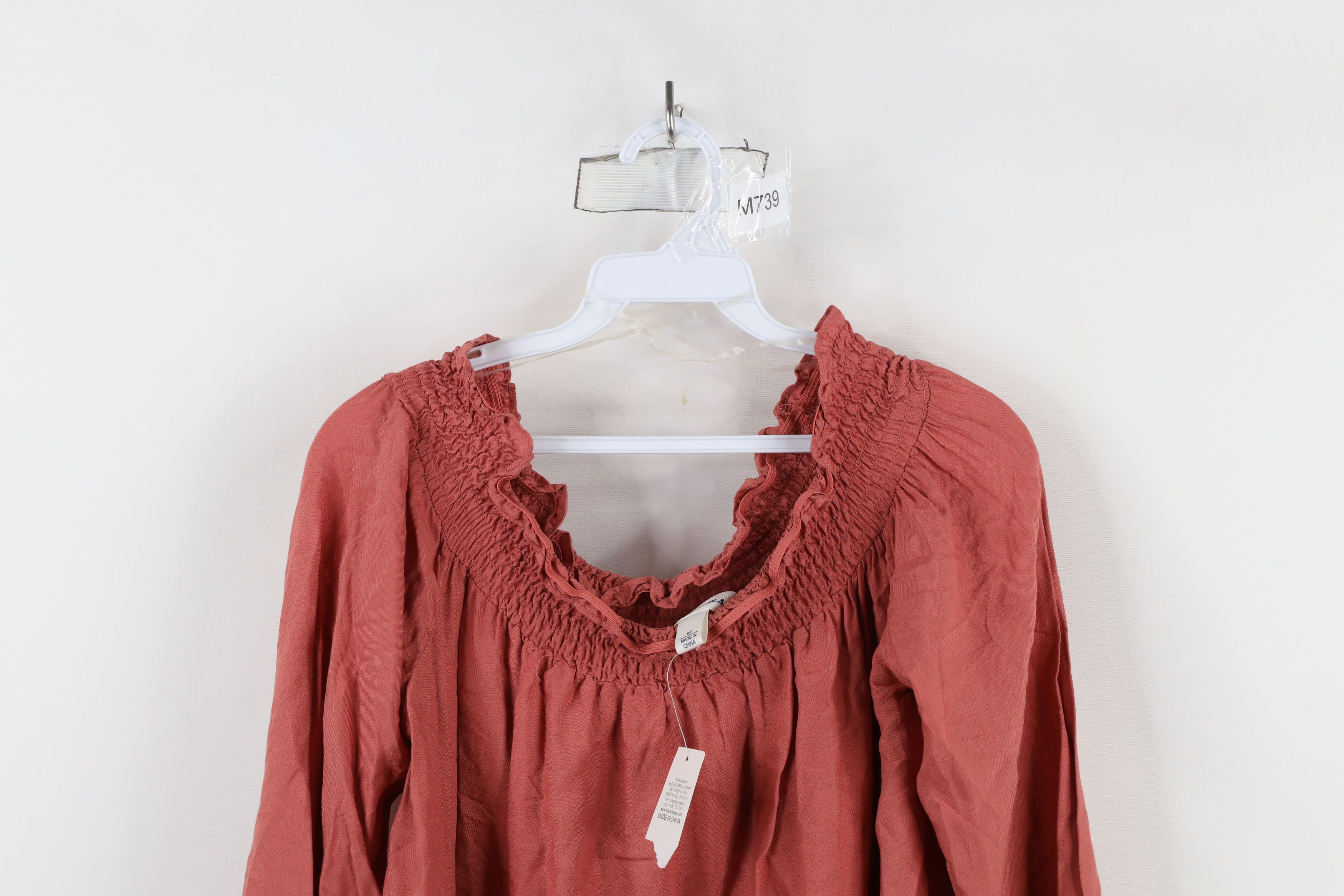 Vintage Deadstock Y2K Country Primitive Ruffled Blouse Top Shirt Size M / US 6-8 / IT 42-44 - 2 Thumbnail