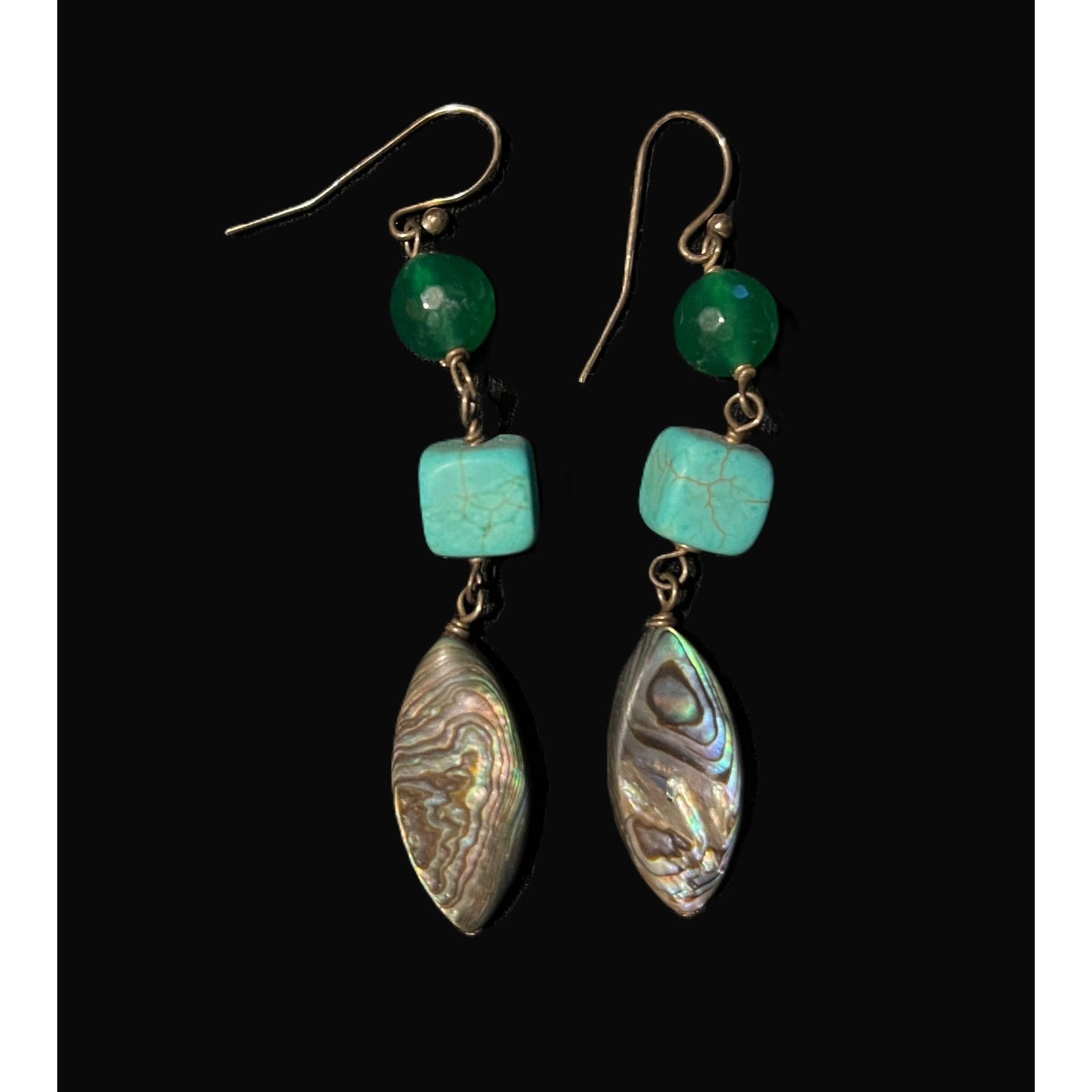 Other Unique Abalone and Bead Dangle Earrings Size ONE SIZE - 1 Preview