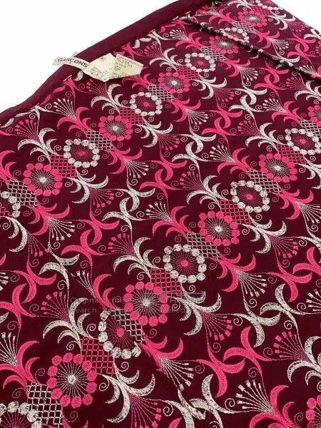 Comme des Garcons Comme Des Garcons size M Pink embroidered flower wrap skir Size 23" - 9 Thumbnail