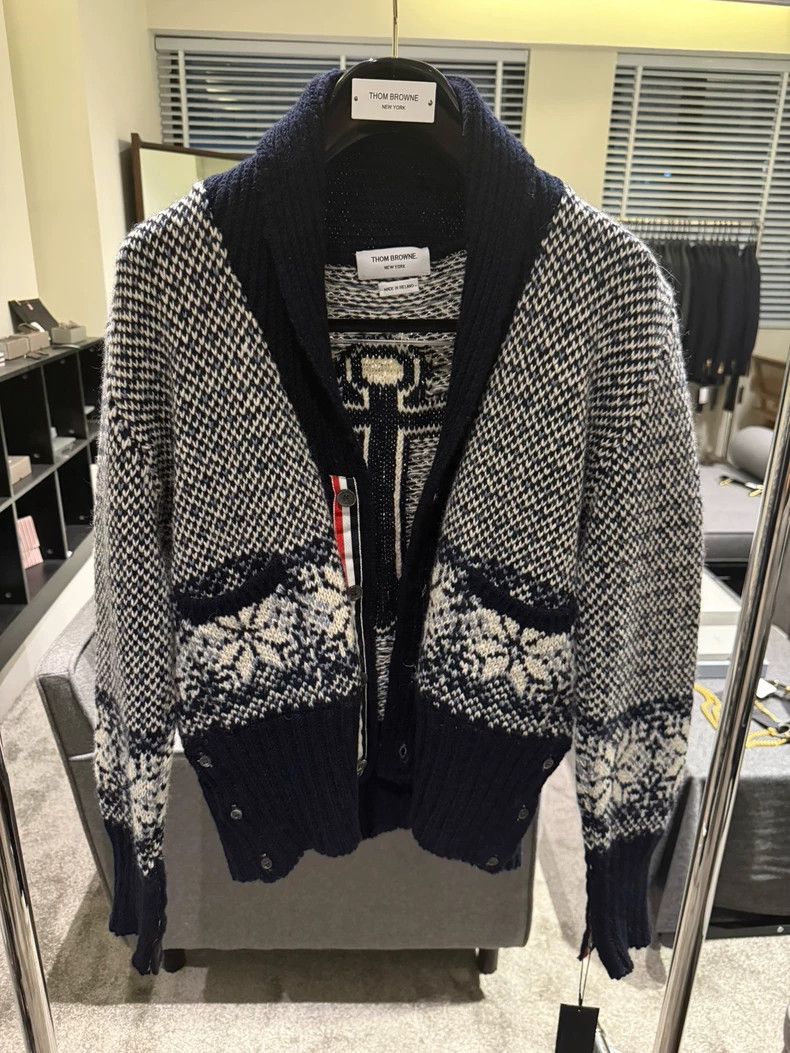 Thom Browne Thom Browne Wool Blend Cardigan-dmc Size US M / EU 48-50 / 2 - 1 Thumbnail