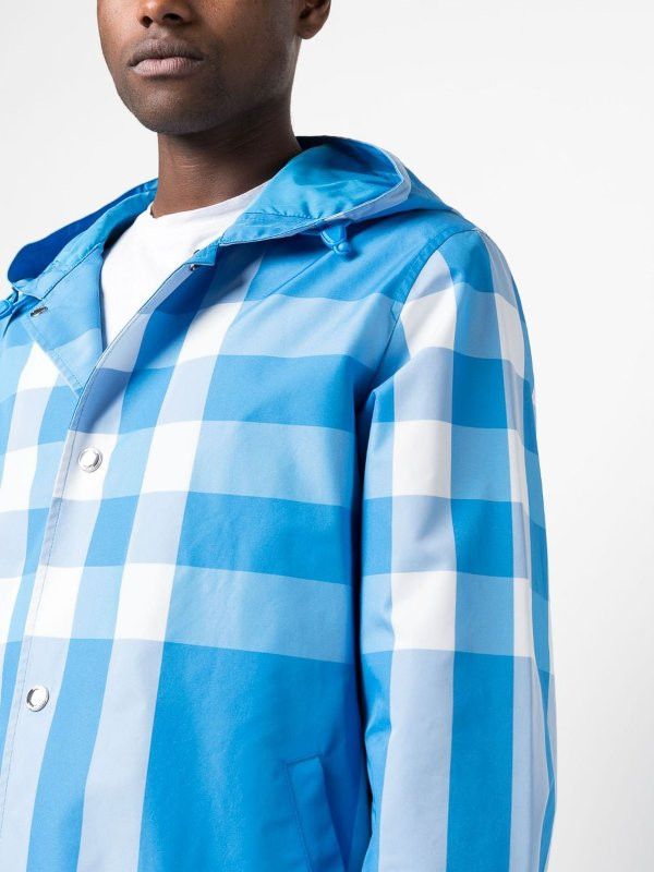 Burberry o1y0426 Hooded Jacket in Azure/White Size US S / EU 44-46 / 1 - 4 Thumbnail