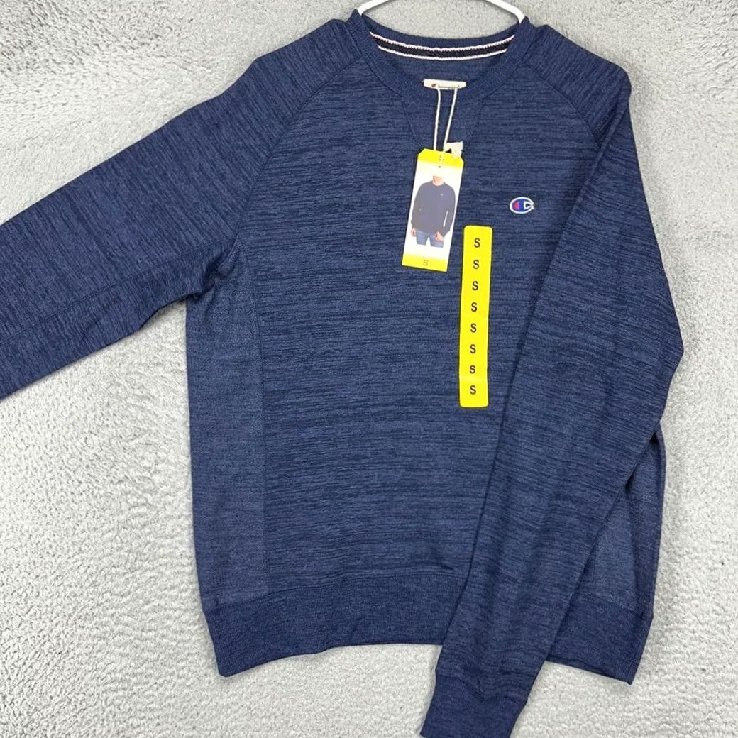 Champion Champion Sweatshirt Mens Small Navy Blue Crew Neck Pullover Athletic Activewear Logo Size US S / EU 44-46 / 1 - 2 Thumbnail