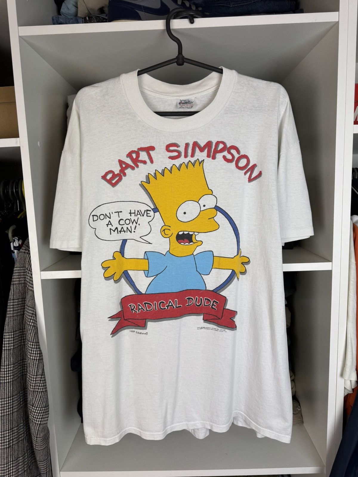Vintage 1989 Bart Simpson Radical Dude Single Stitch T-shirt