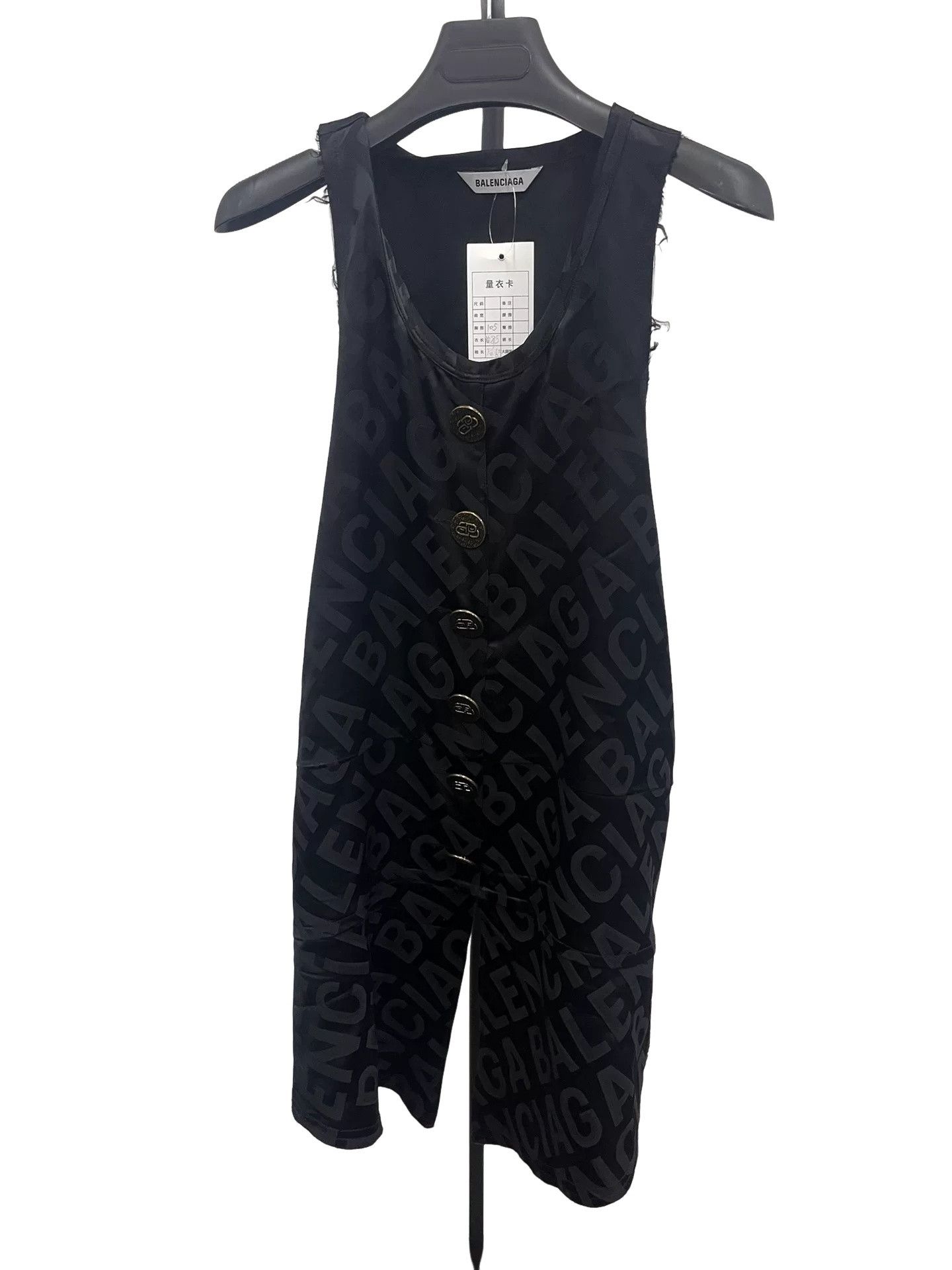 Balenciaga Balenciaga Monogram All-Over Logo Vest Size FR 36 Size XS / US 0-2 / IT 36-38 - 1 Thumbnail