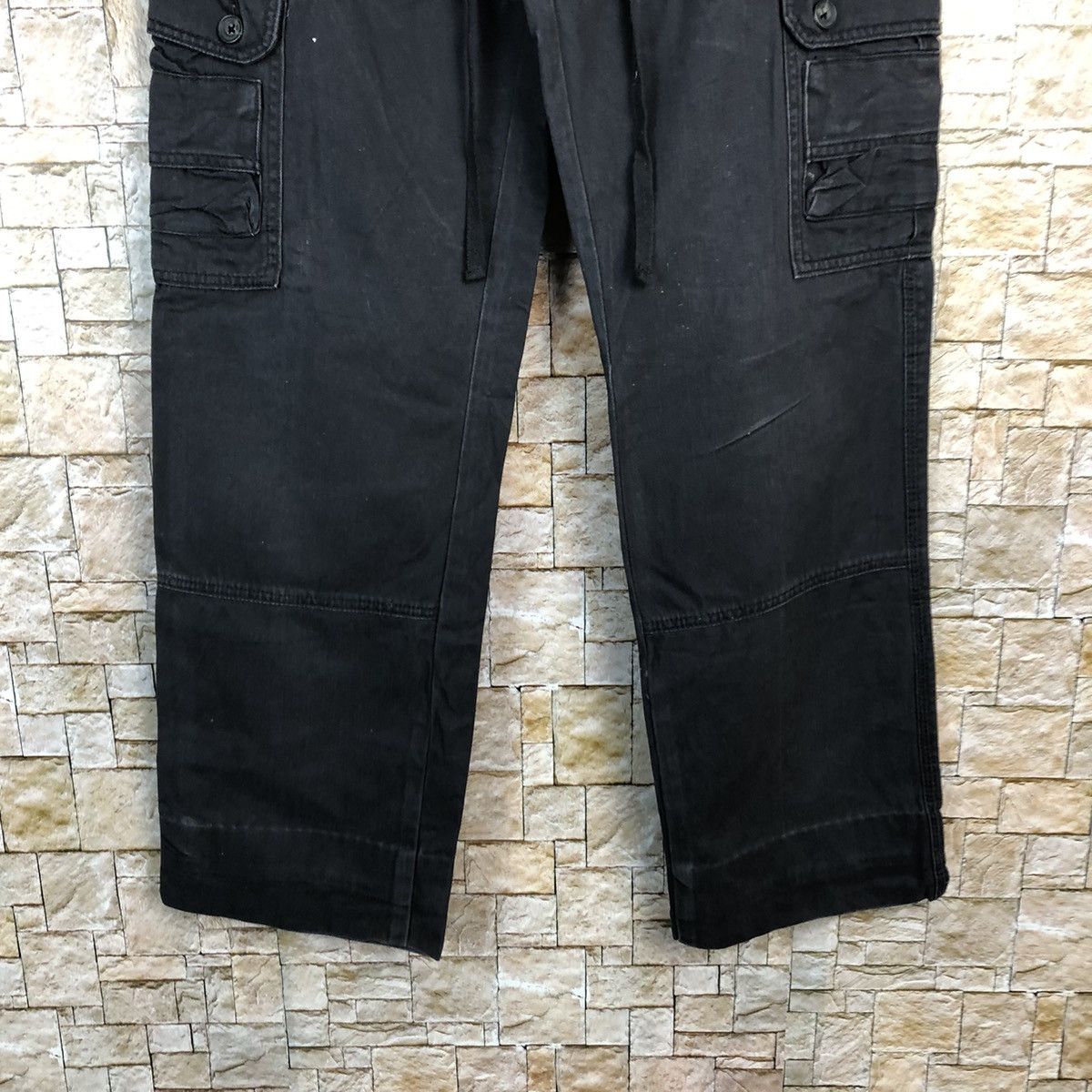 Japanese Brand Top Valu Black Cargo Multipocket Pants #A728 Size US 32 / EU 48 - 6 Thumbnail