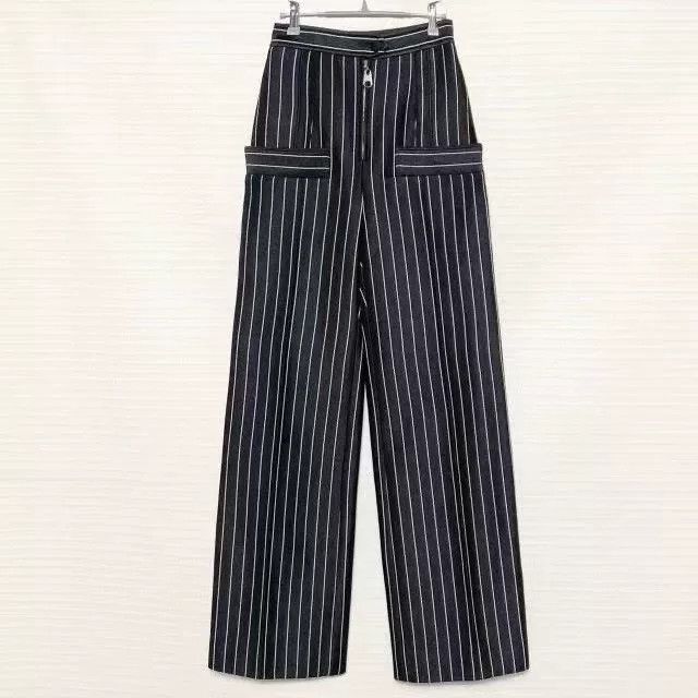 Louis Vuitton Louis Vuitton Runway Striped Wide-Leg Pants Women Size 34" / US 12 / IT 48 - 1 Thumbnail