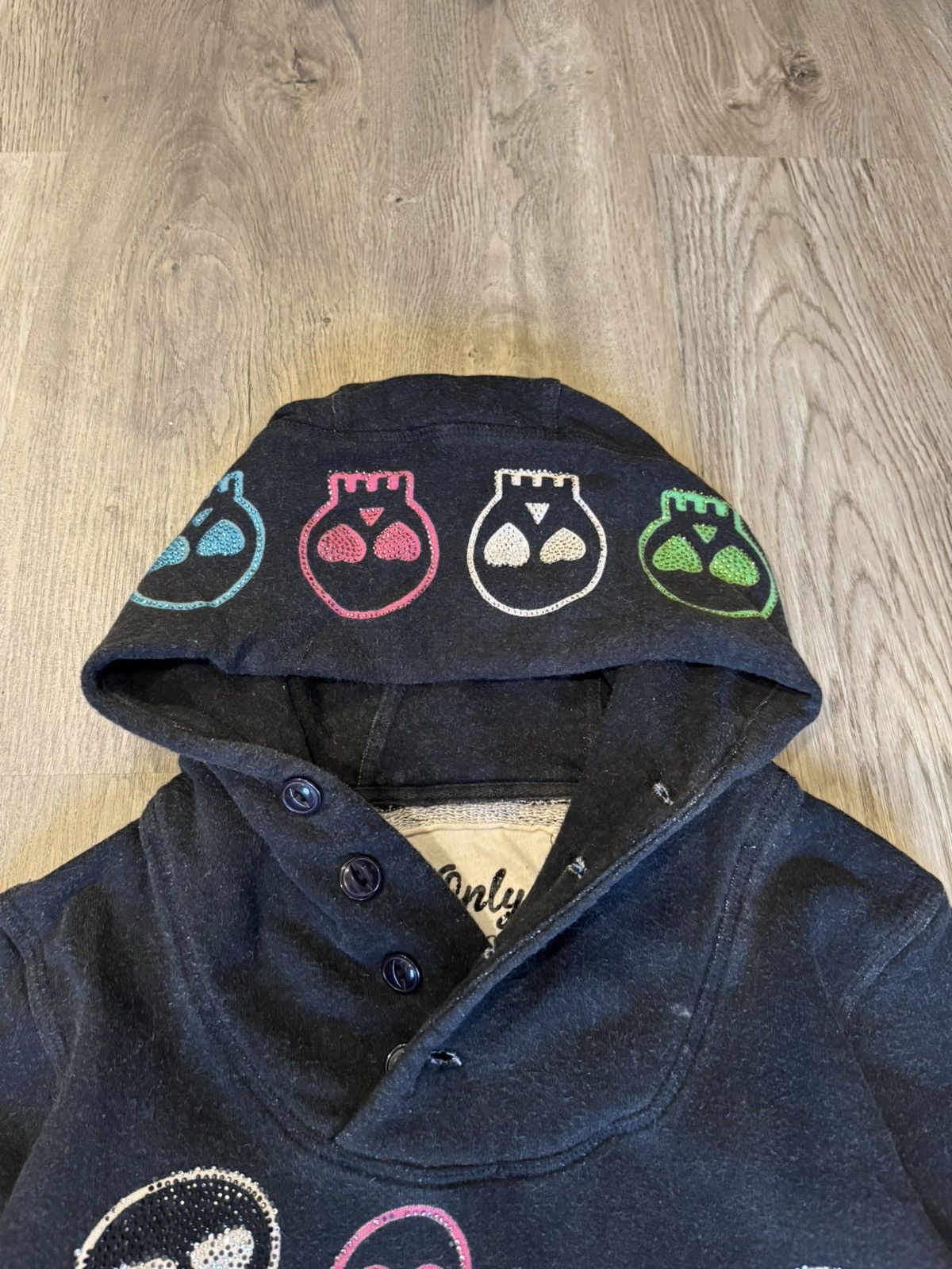 Japanese Brand SKULL BLACK PUNK EVIL EMPIRE BY LALACUB HOODIE Size US S / EU 44-46 / 1 - 3 Thumbnail