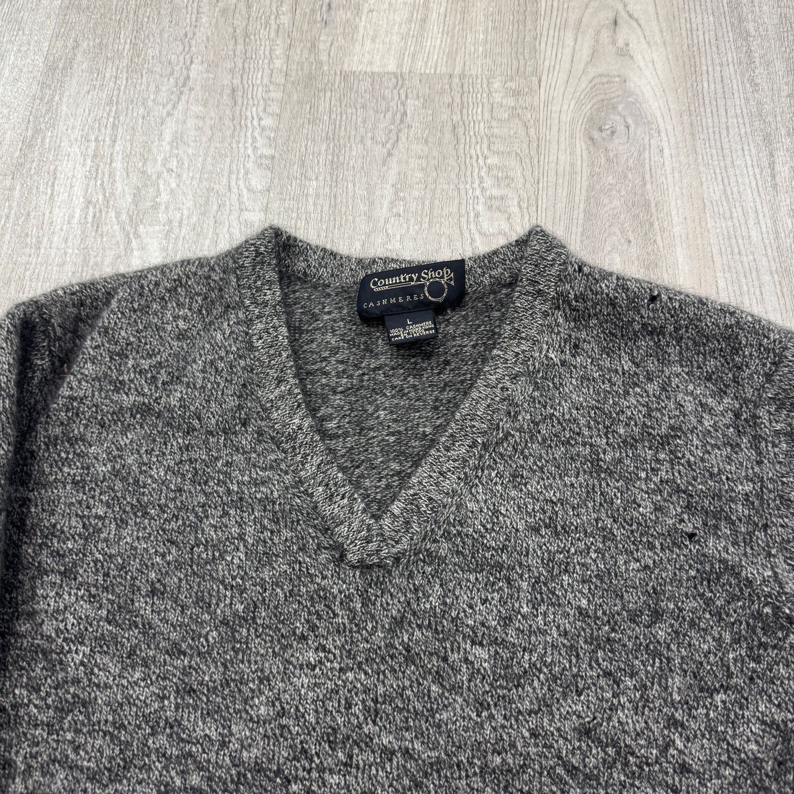 Vintage Vintage Country Shop Cashmere Sweater Men's Large Gray Size US L / EU 52-54 / 3 - 3 Thumbnail