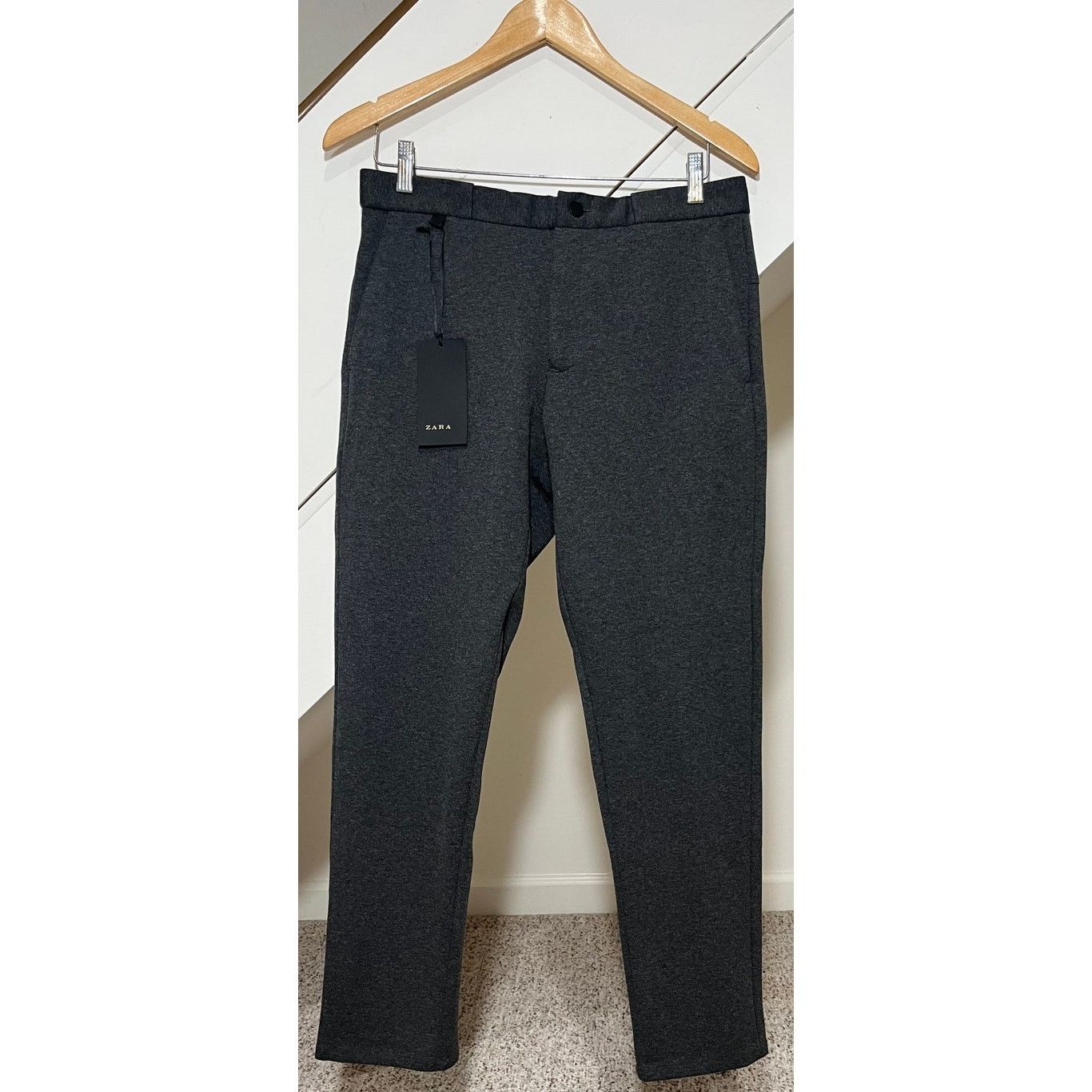 Zara NWT Womens Zara Comfortable Collection Gray Pants Size 40 Size 40" / US 18 - 1 Thumbnail