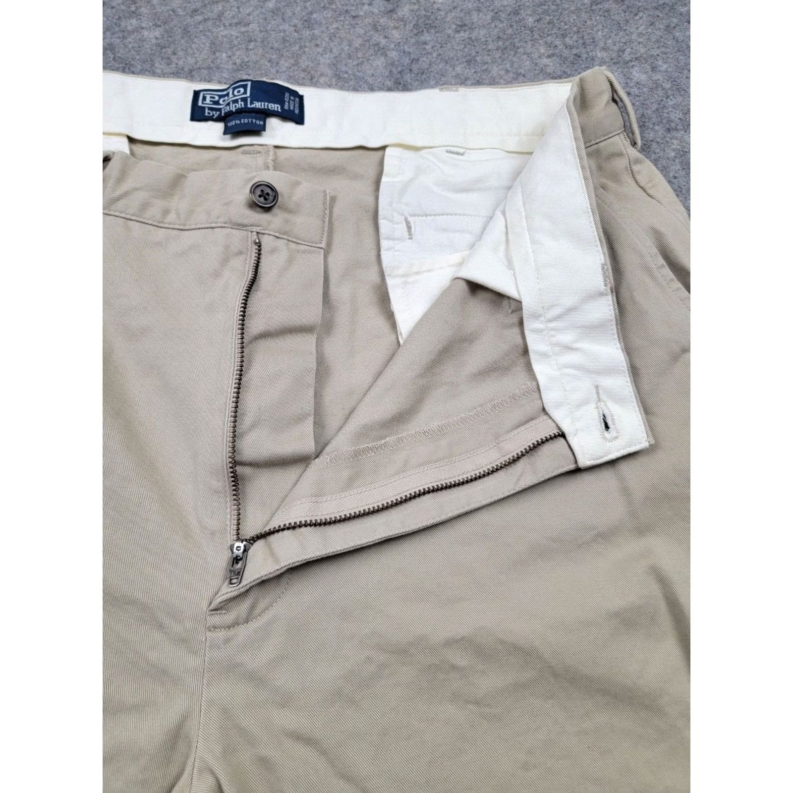 Polo Ralph Lauren Polo Ralph Lauren Classic Chino Pants Mens 36x32 Beige Solid Logo Slim Fit Regular Size US M / EU 48-50 / 2 - 5 Thumbnail
