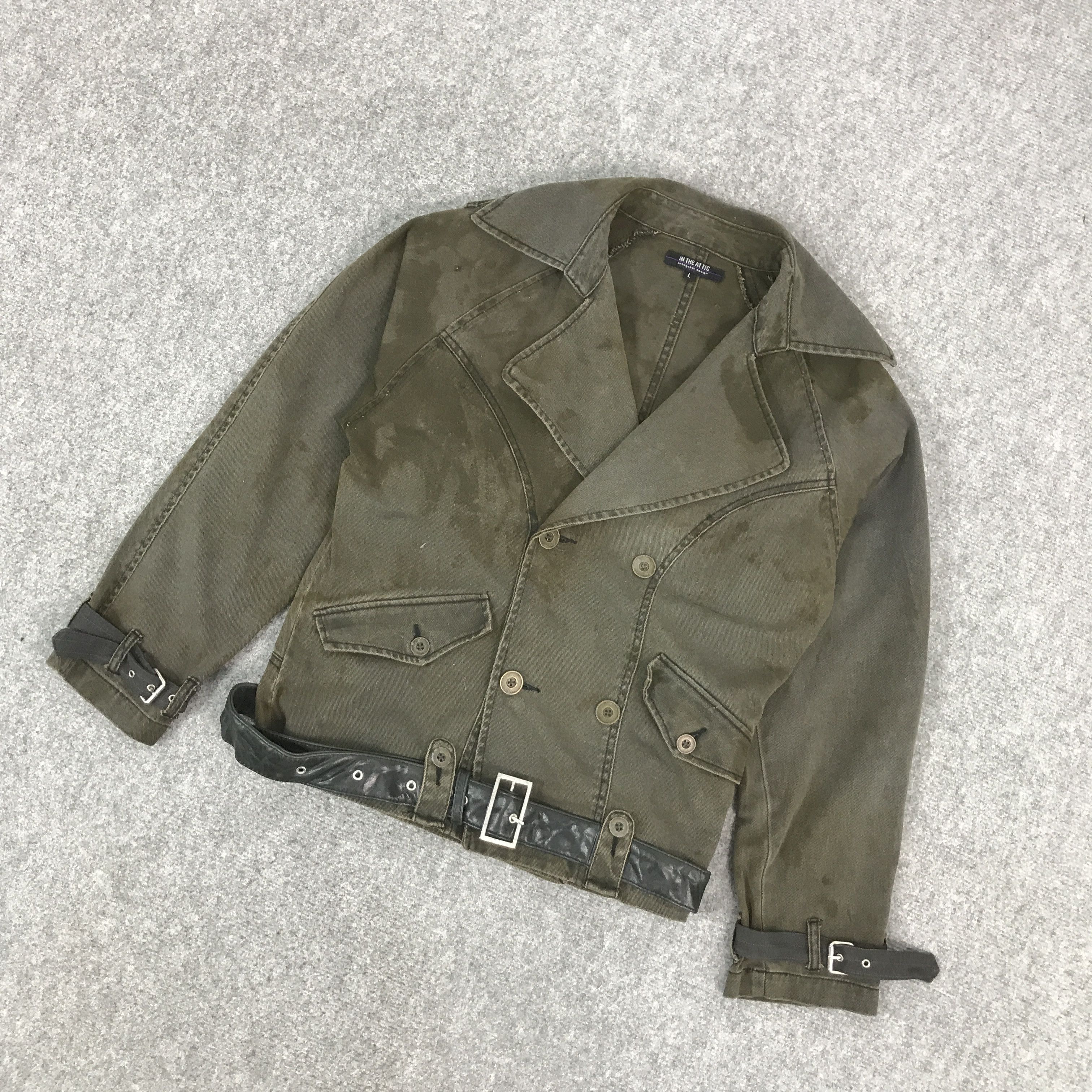 If Six Was Nine × In The Attic × Japanese Brand IN THE ATTIC JAPAN BLACK FADED BONDAGE JACKET Size US L / EU 52-54 / 3 - 5 Thumbnail