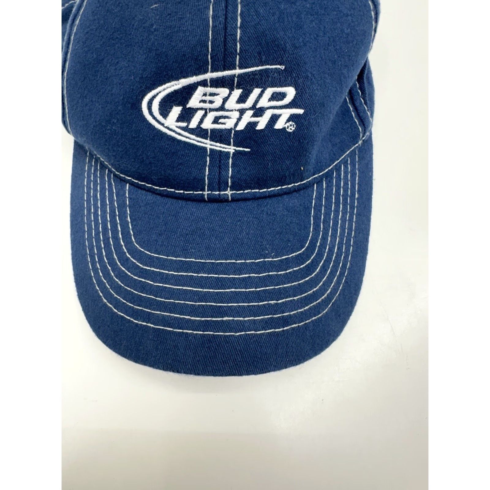 Vintage Bud Light Blue Adjustable Baseball Hat Cap OSFA Unisex Adult Size ONE SIZE - 4 Thumbnail