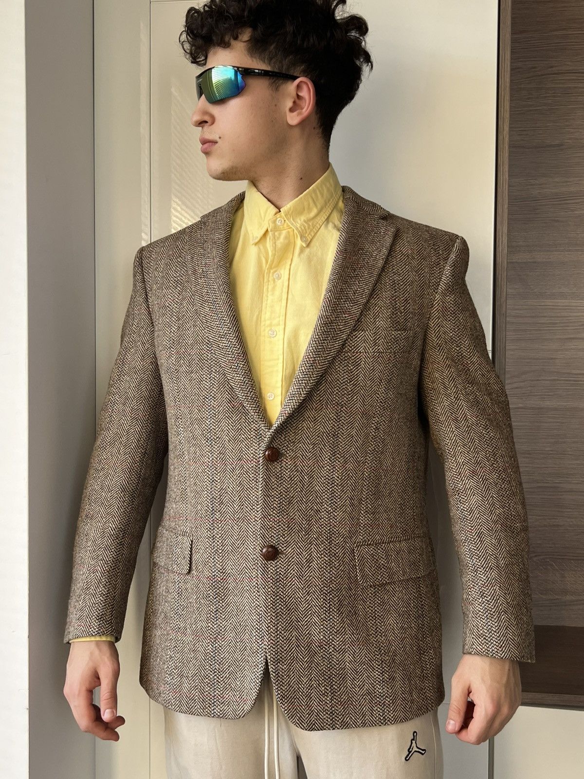 Harris Tweed ‼️Vintage Harris Tweed x Barutti Prime Collection Wool Blazer Size 42S - 21 Thumbnail