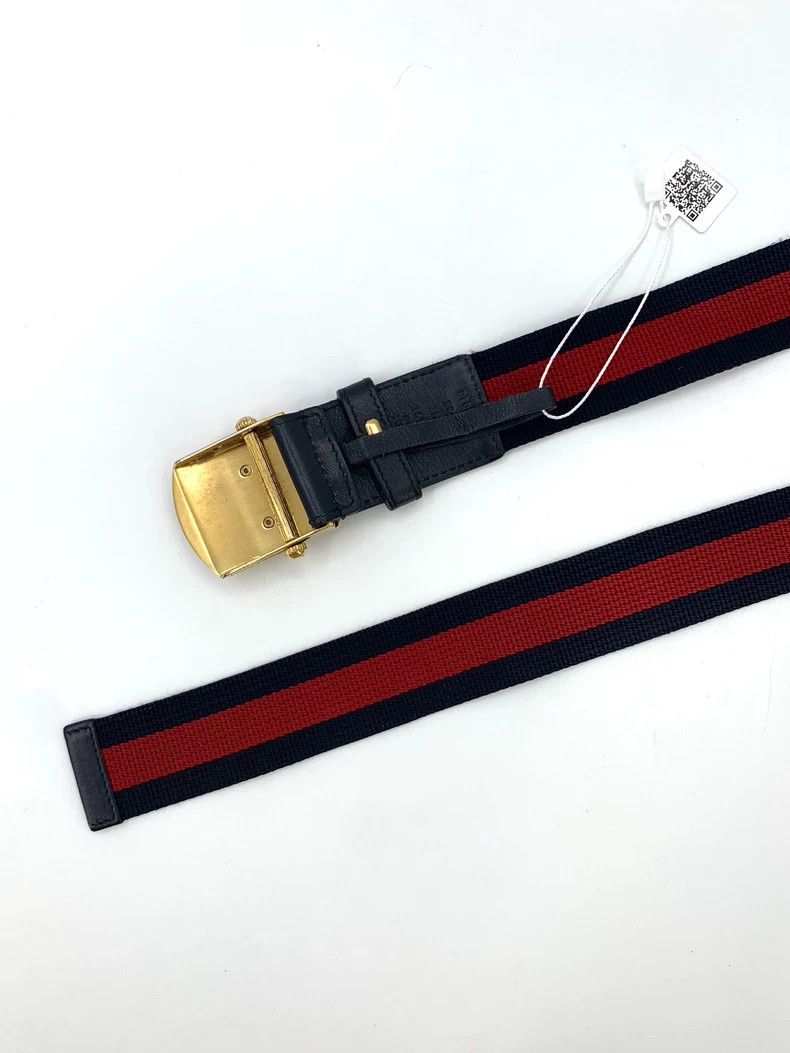 Gucci Gucci Gold anchor canvas leather belt 2502-Nextarrow Size ONE SIZE - 5 Thumbnail
