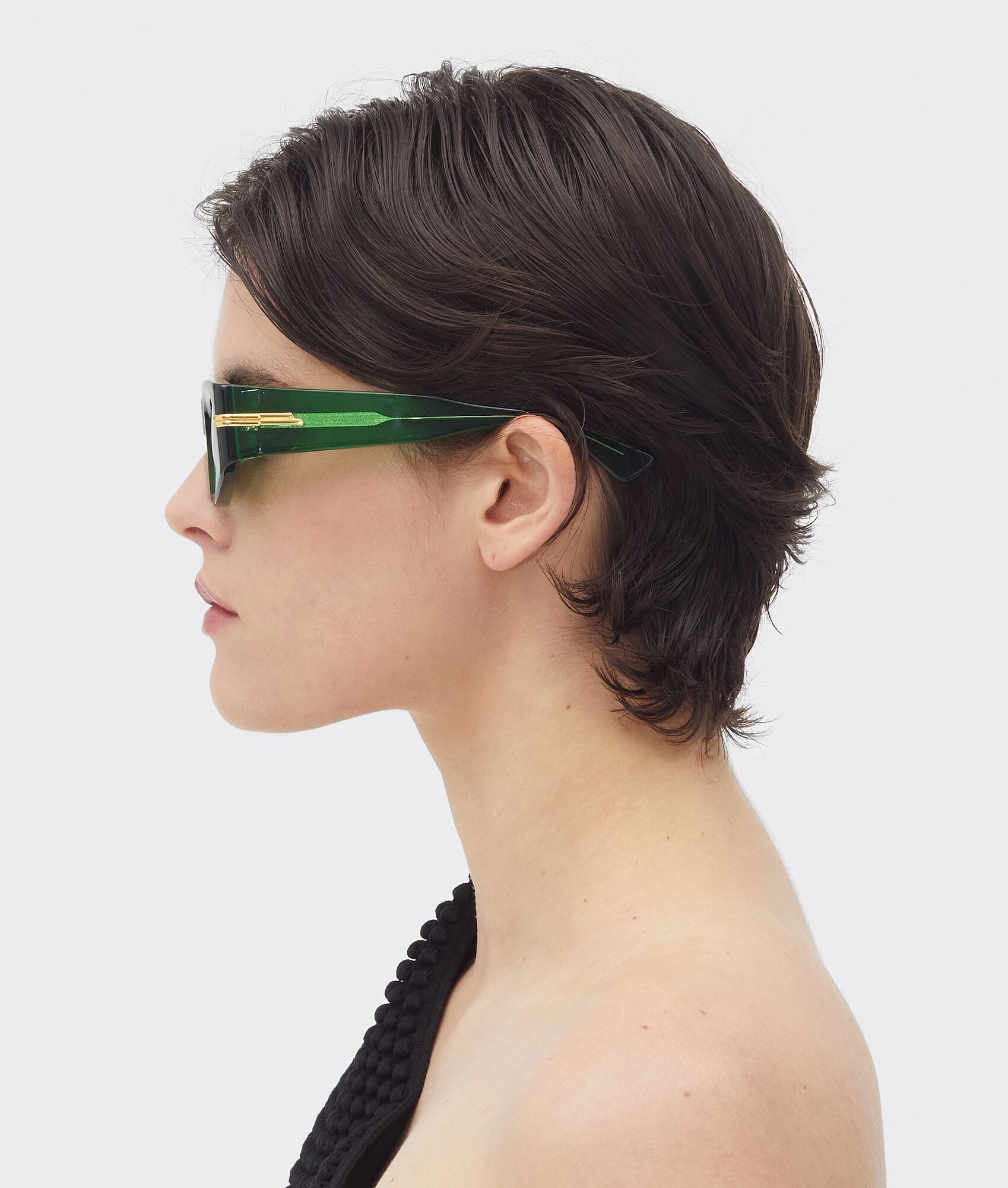 Bottega Veneta o1n1vont0525 Size: OS / Oval Sunglasses in Green Size ONE SIZE - 6 Thumbnail