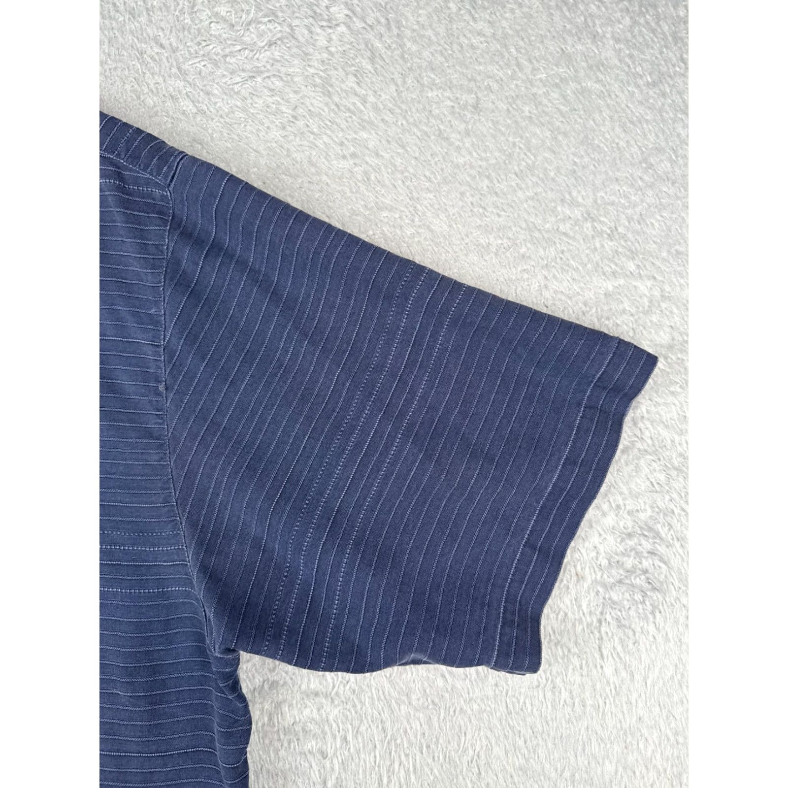Tommy Bahama Tommy Bahama Shirt Men Extra Large Blue Stripe Floral Button Hawaiian 100% Silk Size US XL / EU 56 / 4 - 2 Thumbnail