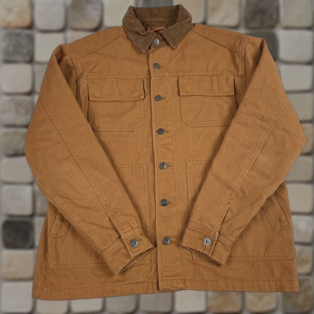 CLOT Brooklyn Cloth Jacket Mens Medium Brown Twill Flannel Lined Field Workwear Military Jacket Wind-Resistant Pockets Fall Winter Spring Size US M / EU 48-50 / 2 - 1 Thumbnail