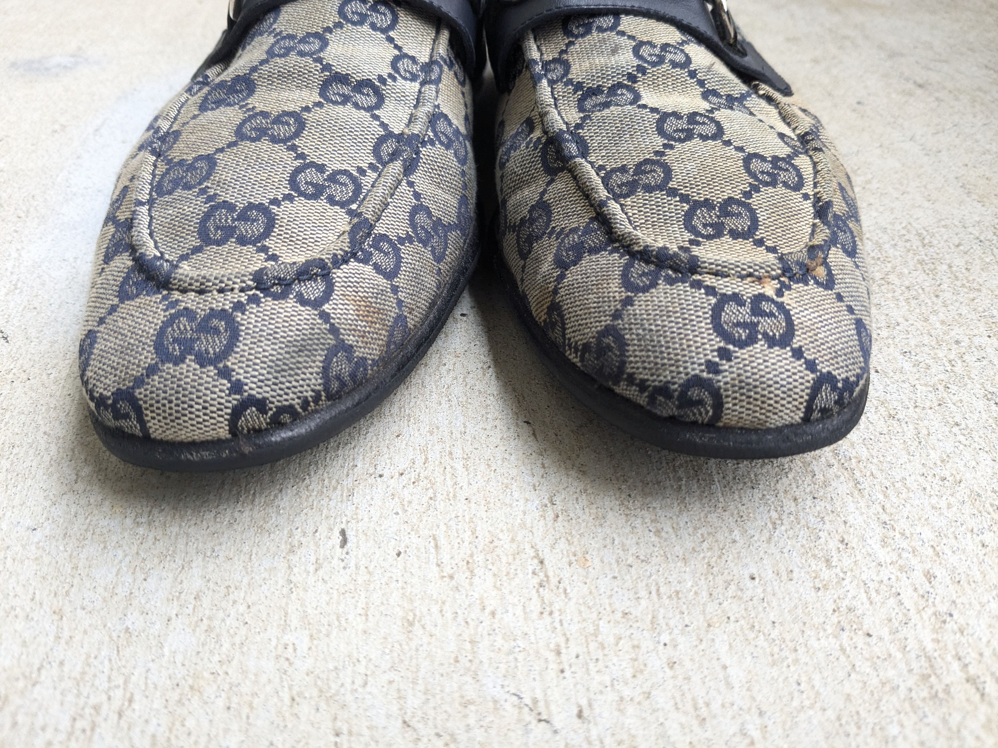 Gucci Gucci Horsebit Loafers Monogram Logo Canvas 8.5 Buckle Size US 8.5 / EU 41-42 - 2 Thumbnail