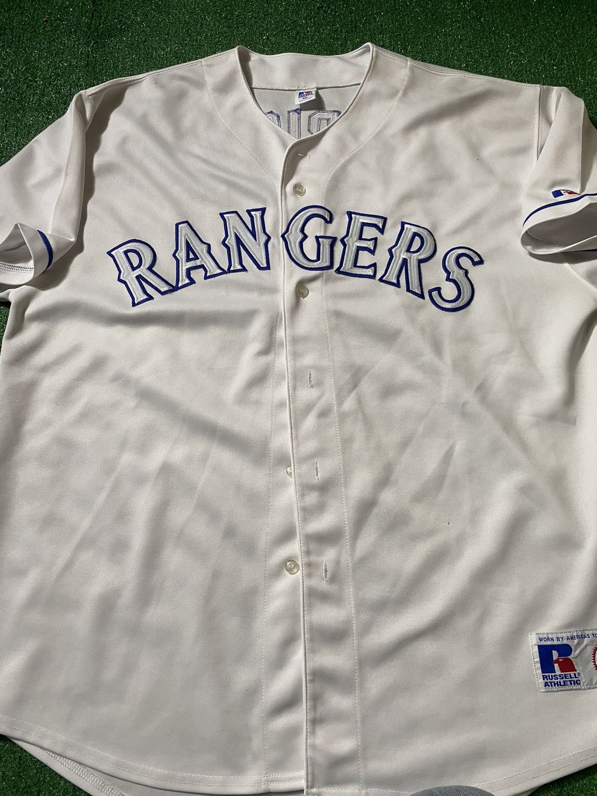 Texas Rangers Ivan Pudge Rodriguez Jersey White Blue XXL MLB