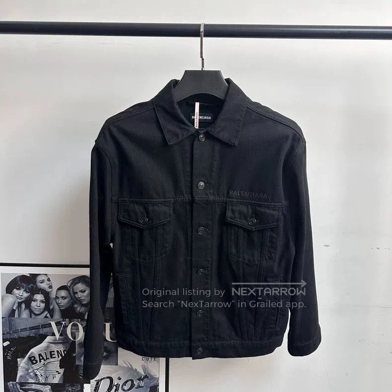 Balenciaga Balenciaga GW Embroidered Denim Jacket. Size US XL / EU 56 / 4 - 2 Thumbnail