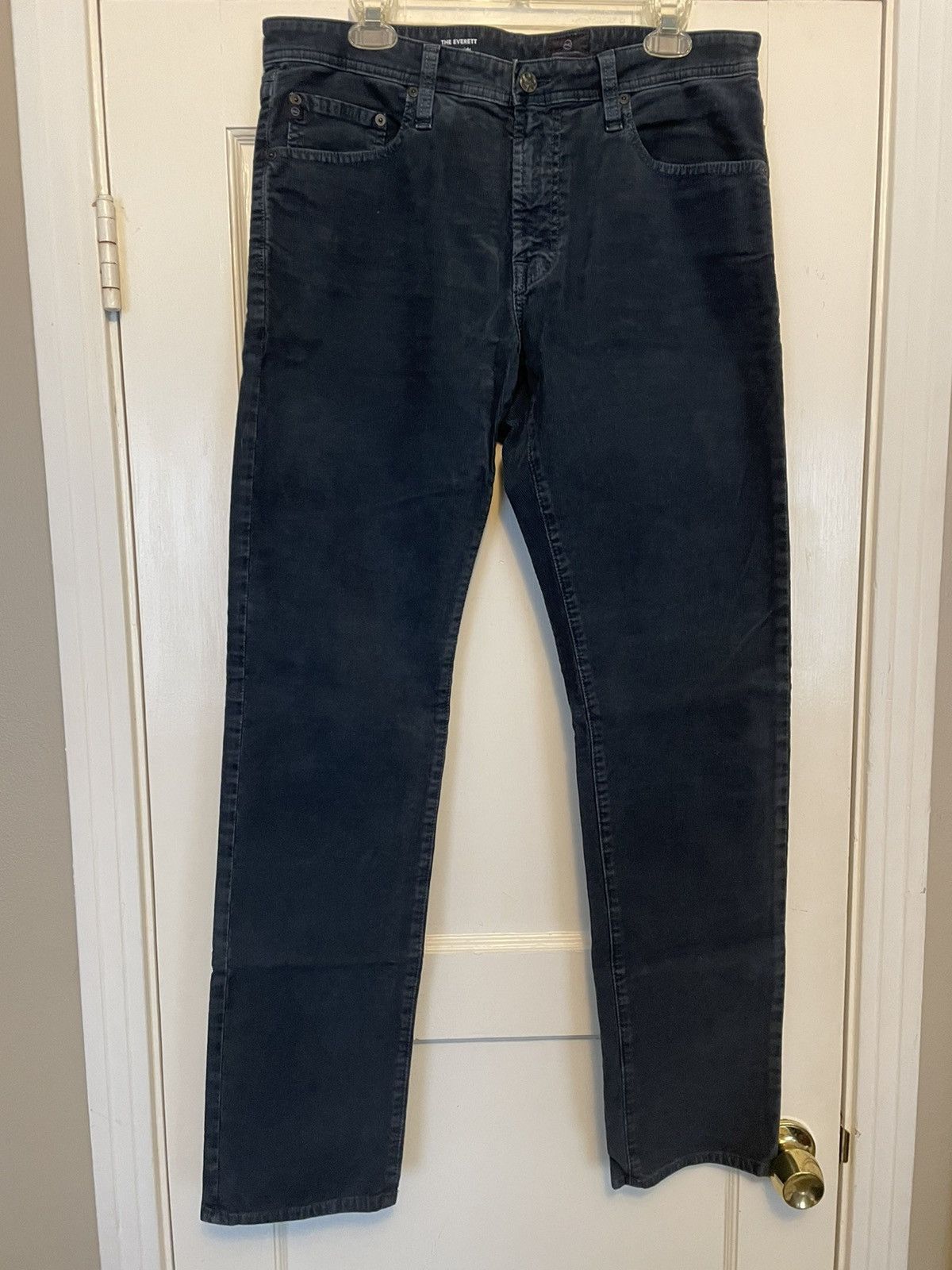 AG Adriano Goldschmied Blue Corduroy Pants Size US 34 / EU 50 - 1 Thumbnail