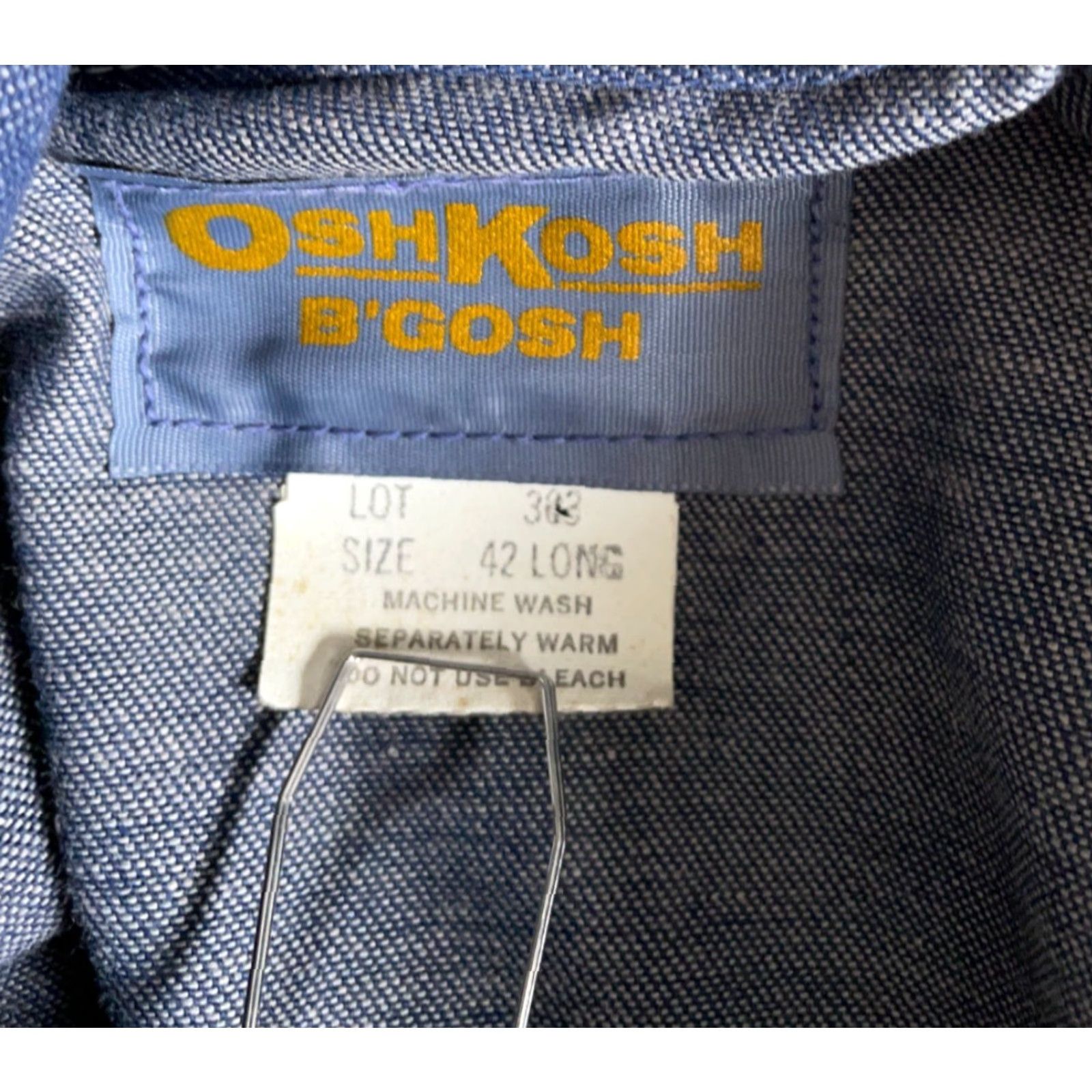 Vintage VINTAGE OshKosh B'gosh Denim Chore Jacket Men 42 Long Blue Union Made Unlined Jeans Jacket Hipster Retro Size US XS / EU 42 / 0 - 3 Thumbnail