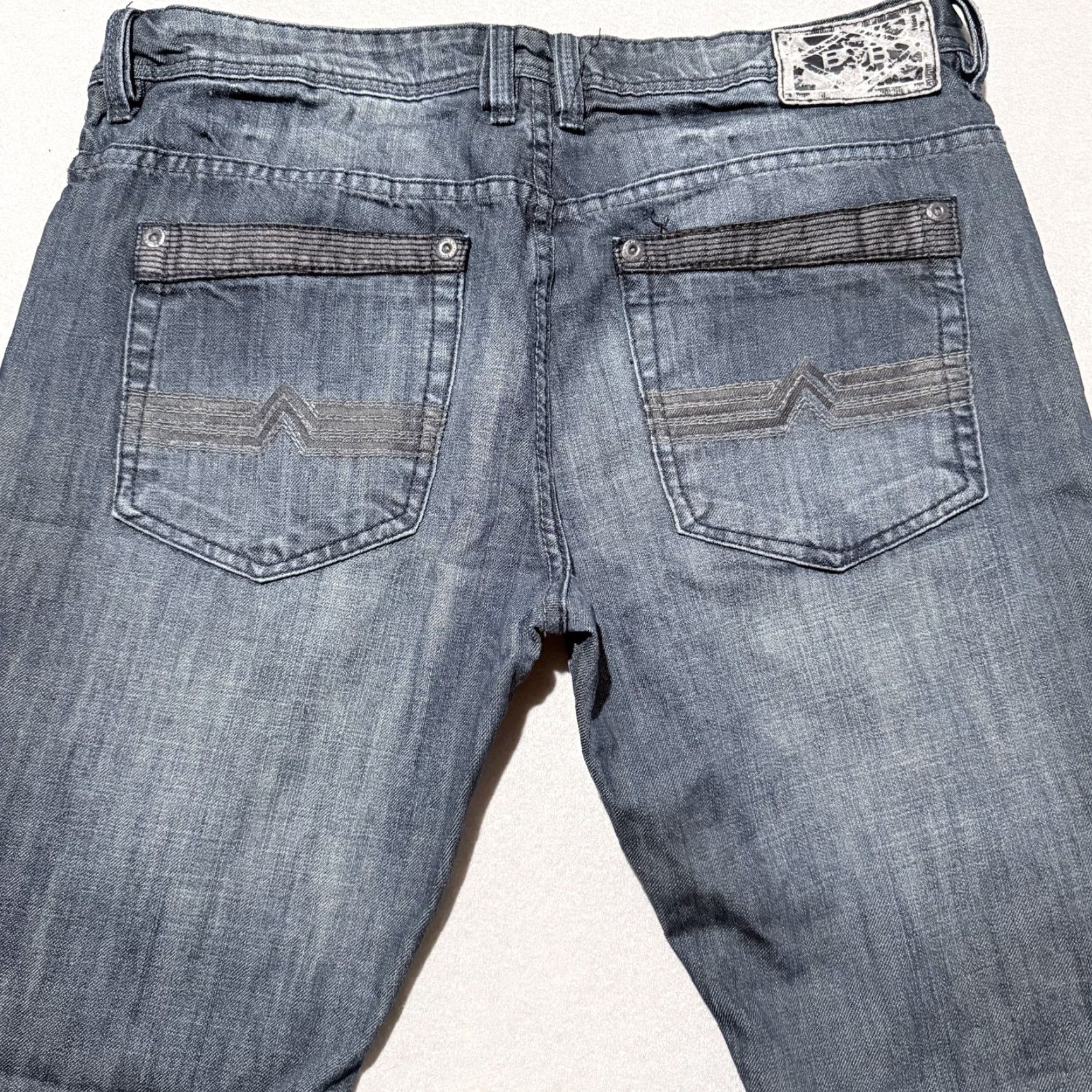 Buffalo David Bitton Buffalo David Bitton Straight Jeans Mens Blue Denim Mid-Rise Pockets Classic 36 Blue Mens Regular 36 Denim Jeans Size US 36 / EU 52 - 3 Thumbnail