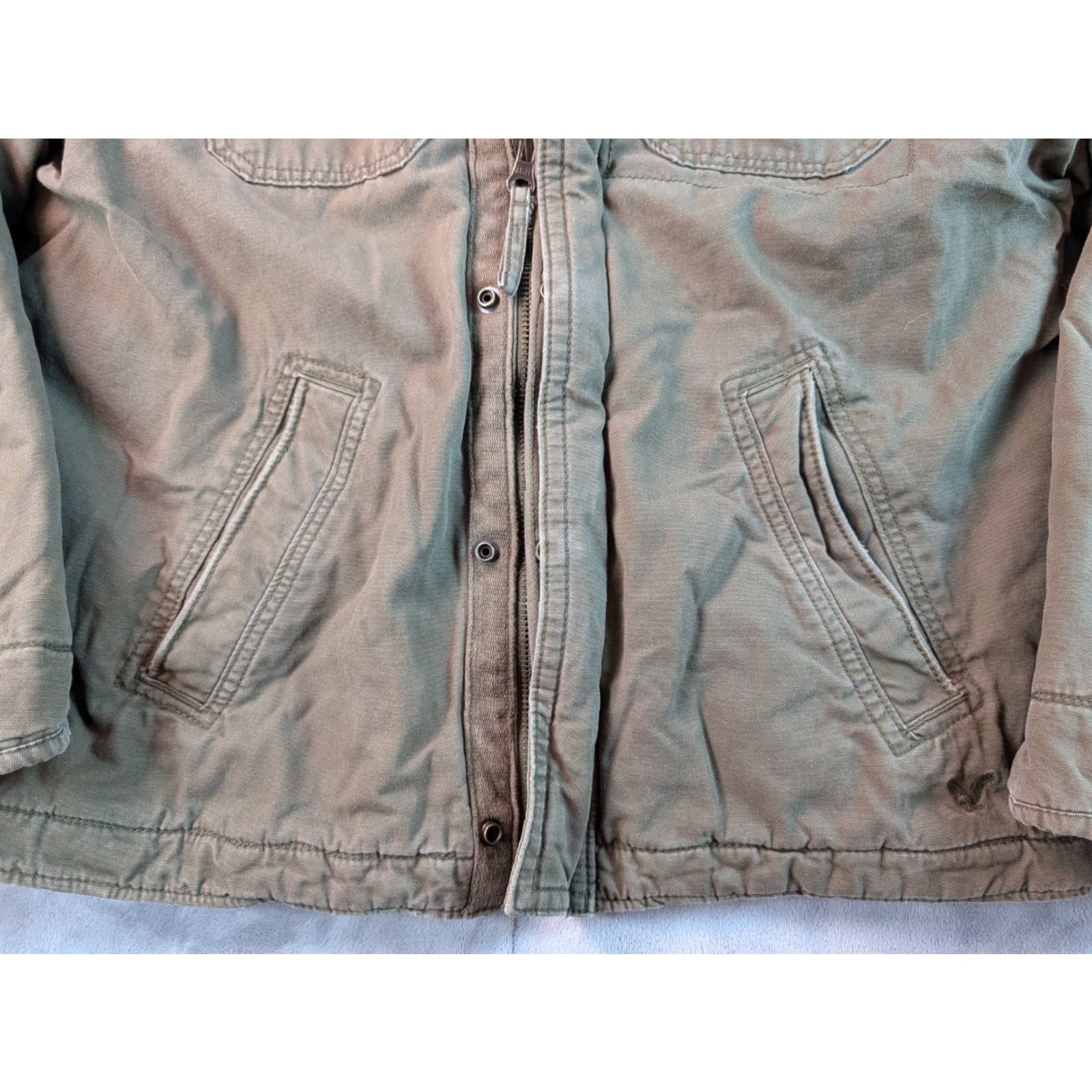 American Eagle Outfitters American Eagle Outfitters Jacket Canvas Plaid Lined Green Mens Regular Size L Winter Fashion Bomber Jacket Coat Size US L / EU 52-54 / 3 - 4 Thumbnail