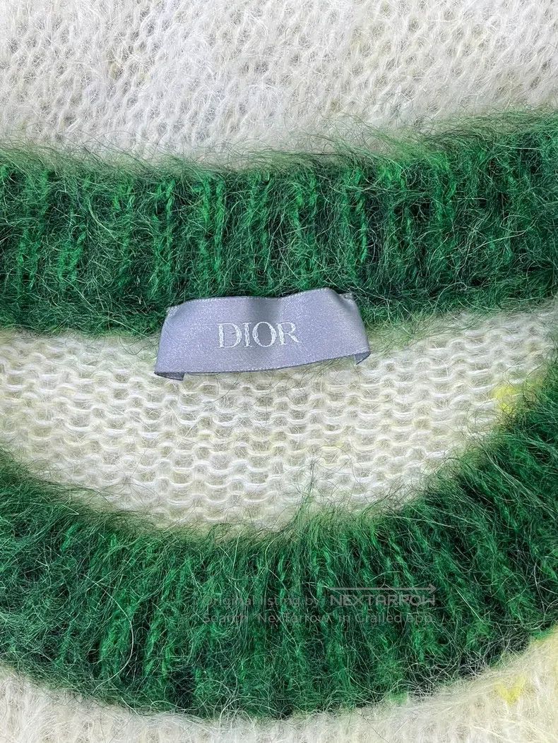 Dior Dior Yellow and green printed horsehair sweater Size US M / EU 48-50 / 2 - 4 Thumbnail