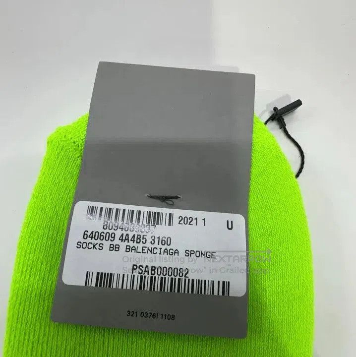 Balenciaga Balenciaga Green Logo Embroidered Socks for Men. Size ONE SIZE - 6 Thumbnail