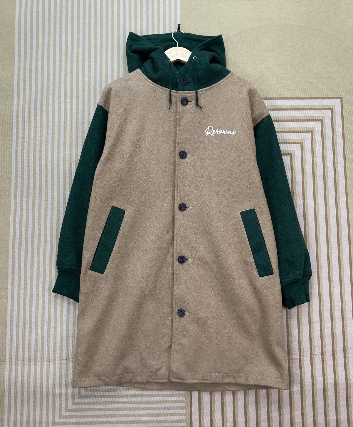 Hysteric Glamour 🫶Japanese Brand Rodeo Crown Two Tone Colour Hooded Long Coat Size US M / EU 48-50 / 2 - 1 Thumbnail