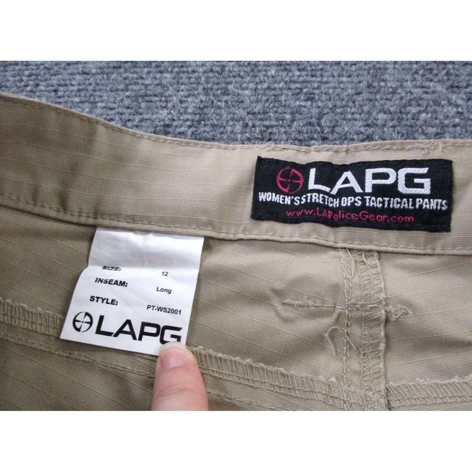 Vintage LAPG Pants Women 12 Tall Cargo Utility Work Stretch Ops Tactical Tech Gear Beige NEW Size 25" / US 0 / IT 36 - 7 Thumbnail