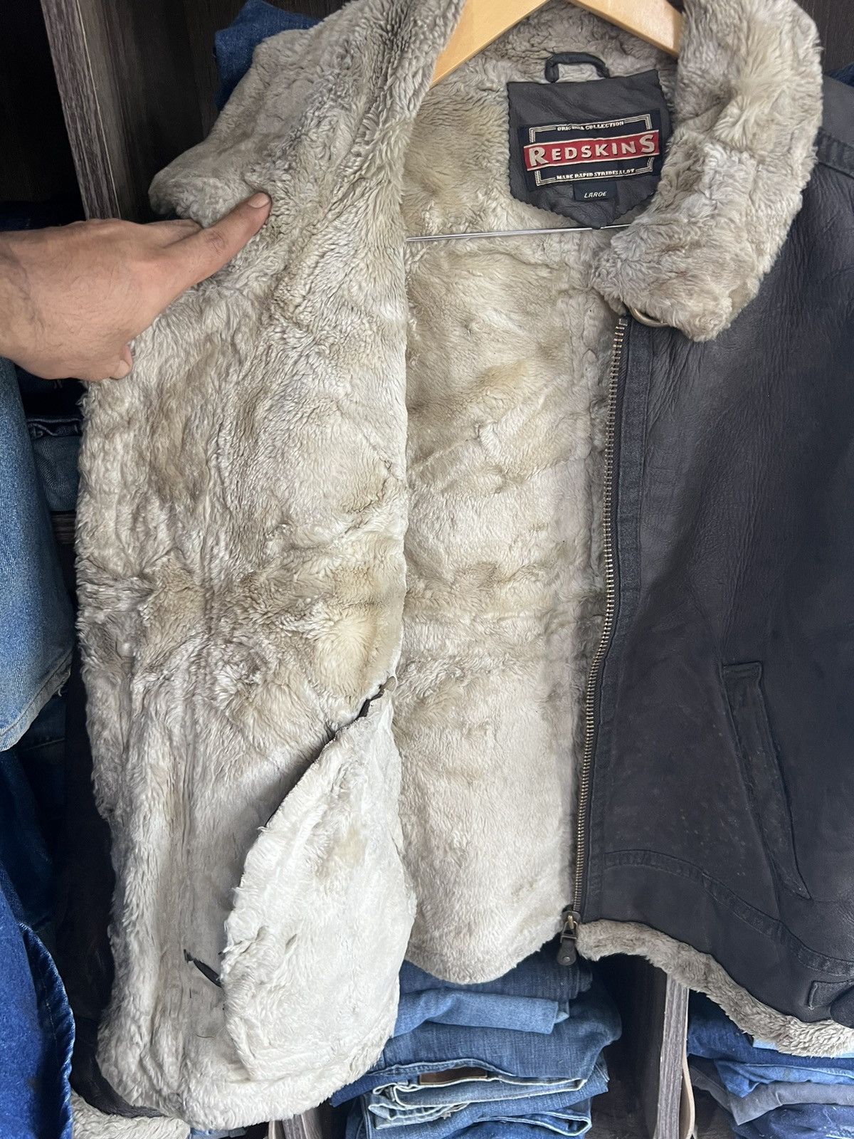 Other 🔥Vintage Redskins B-2 Shearling Jacket Size US S / EU 44-46 / 1 - 11 Thumbnail