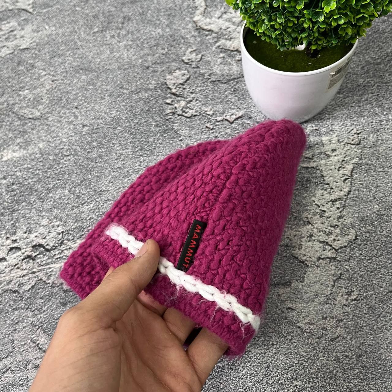 Mammut Vintage Mammut Pink Big Logo Winter Hat OneSize Size ONE SIZE - 5 Thumbnail