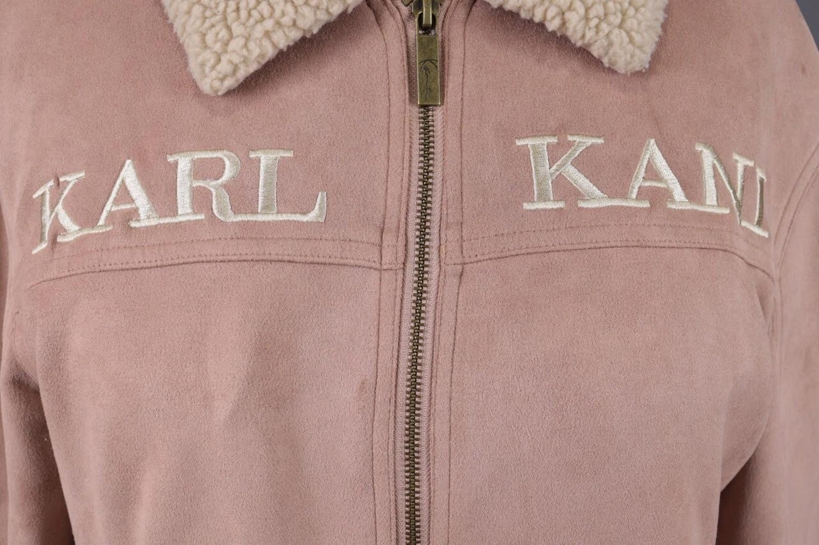 Karl Kani Karl Kani Pink Big Logo Full Zip Sherpa Jacket Size S Size S / US 4 / IT 40 - 4 Thumbnail