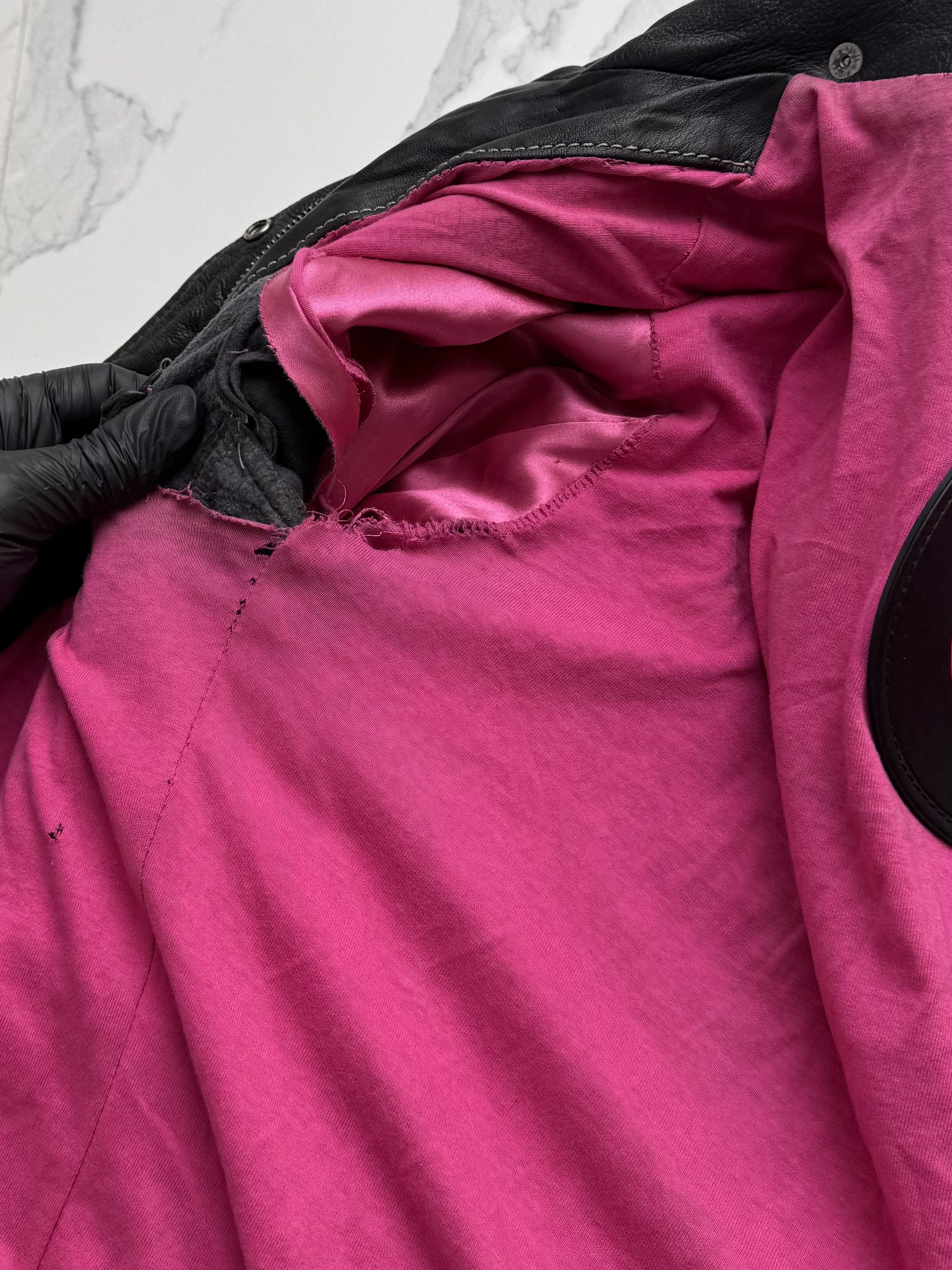 Genuine Leather Multi-Pocket Leather Cropped Jacket From 00s(V8) Size XS / US 0-2 / IT 36-38 - 13 Thumbnail